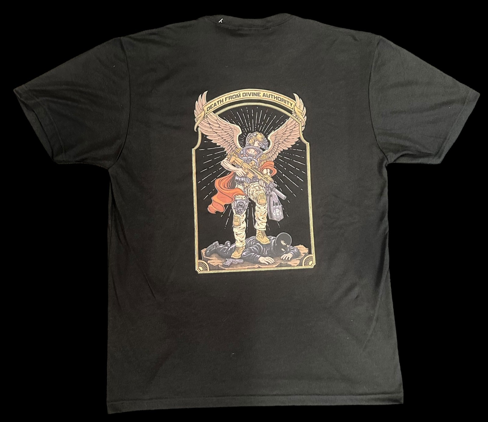 STP Small Graphic Tee Men\'s, St Michael Death from Divine Authority, SOCOM