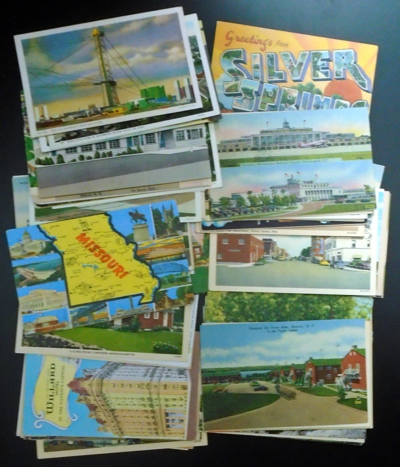HUGE 100+ Vintage Postcard Lot 1930S-1950s Used & Unused Towns Hotels Etc. B