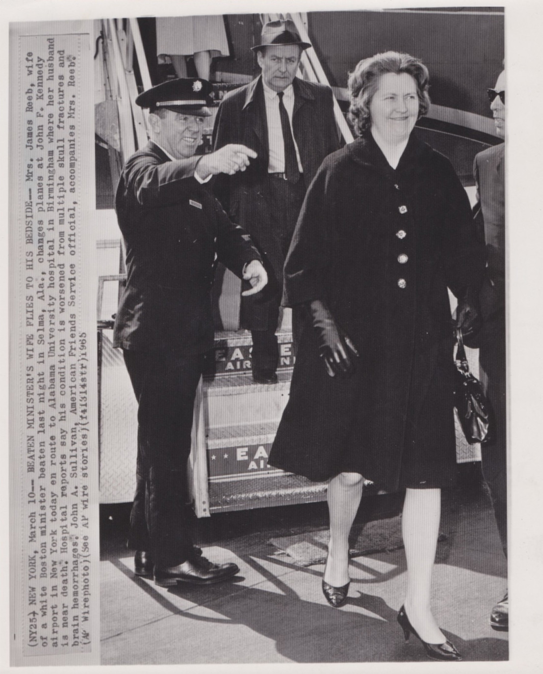1965 Press Photo Mrs. James Reeb, Wife of Civil Rights Murder Victim in Selma AL