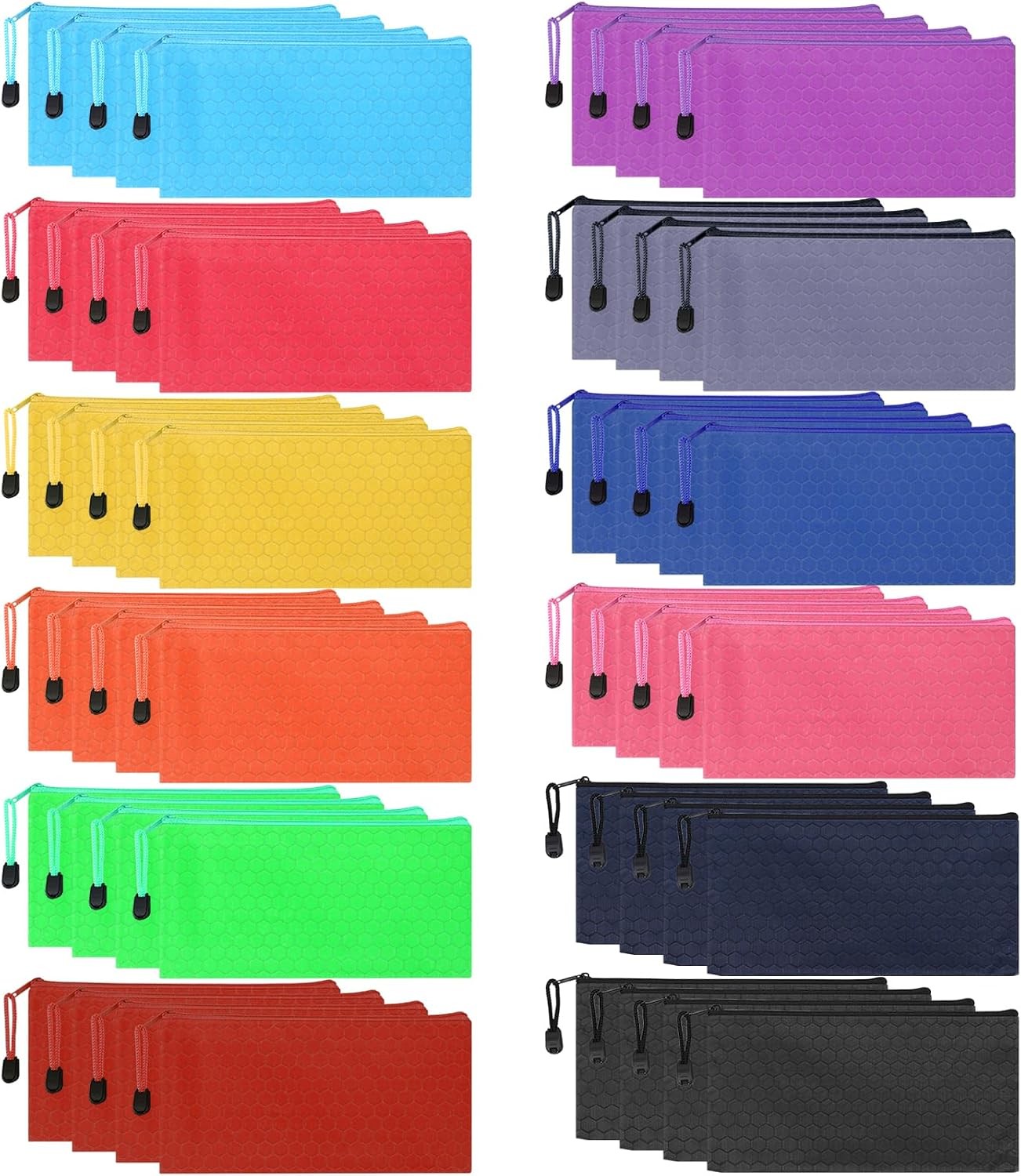 48 PCS Waterproof Zipper Pencil Pouch Bulk Small Organizing Bags Travel 48 PCS Waterproof Zipper Pencil Pouch Bulk Small Organizing Bags Travel