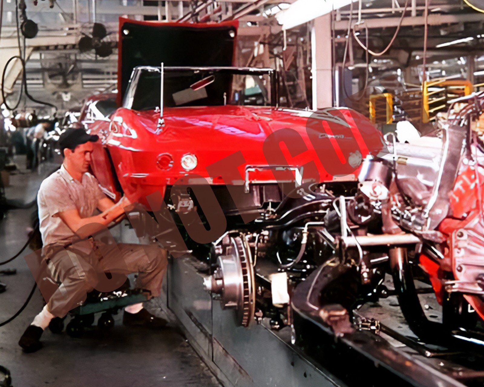 1965 Corvette St Louis Factory Being Built Assembly Line 8x10 Photo 1965 Corvette St Louis Factory Being Built Assembly Line 8x10 Photo