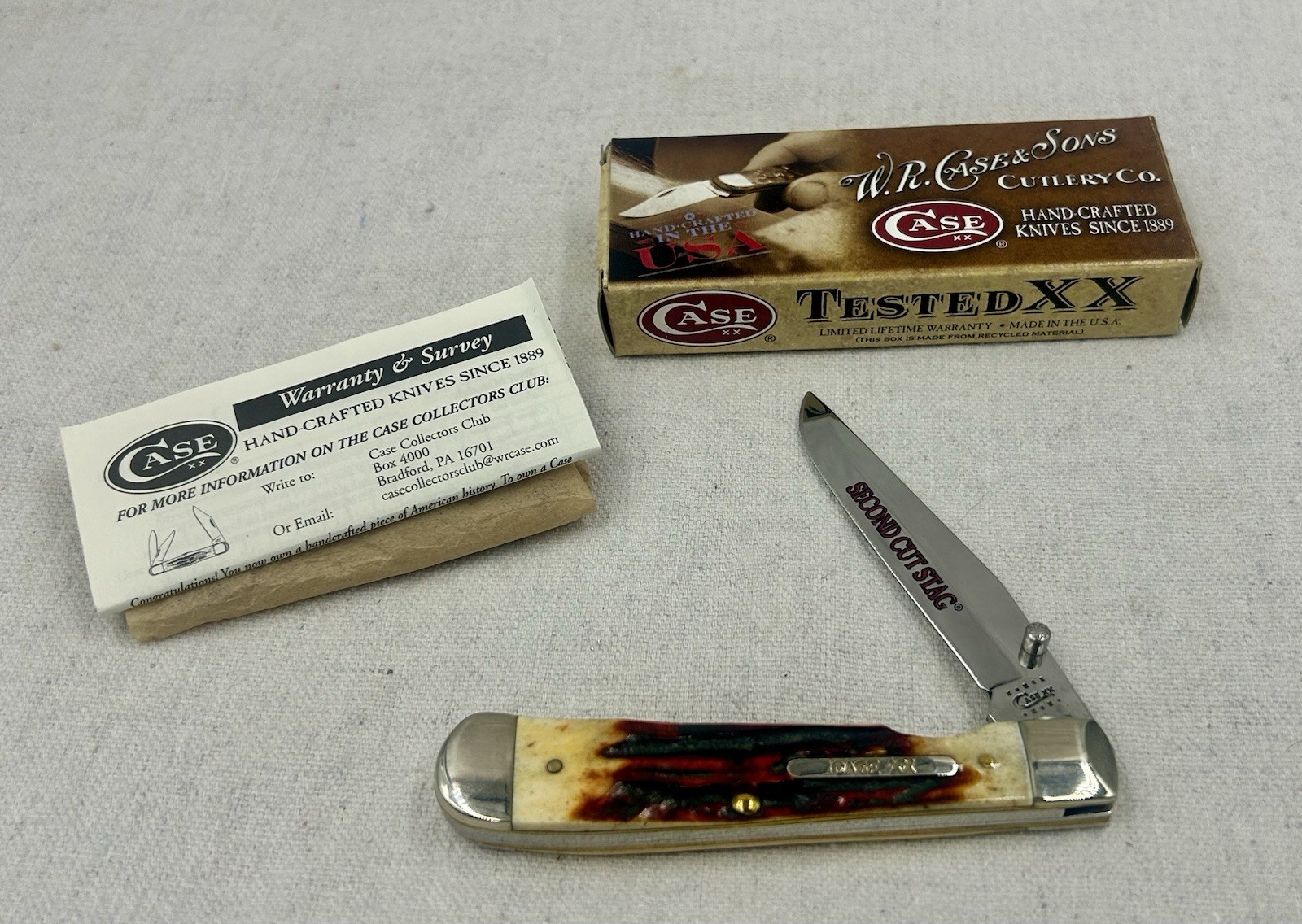 2010 Case Trapperlock - Red Stag - Second Cut - W Original Box And Papers