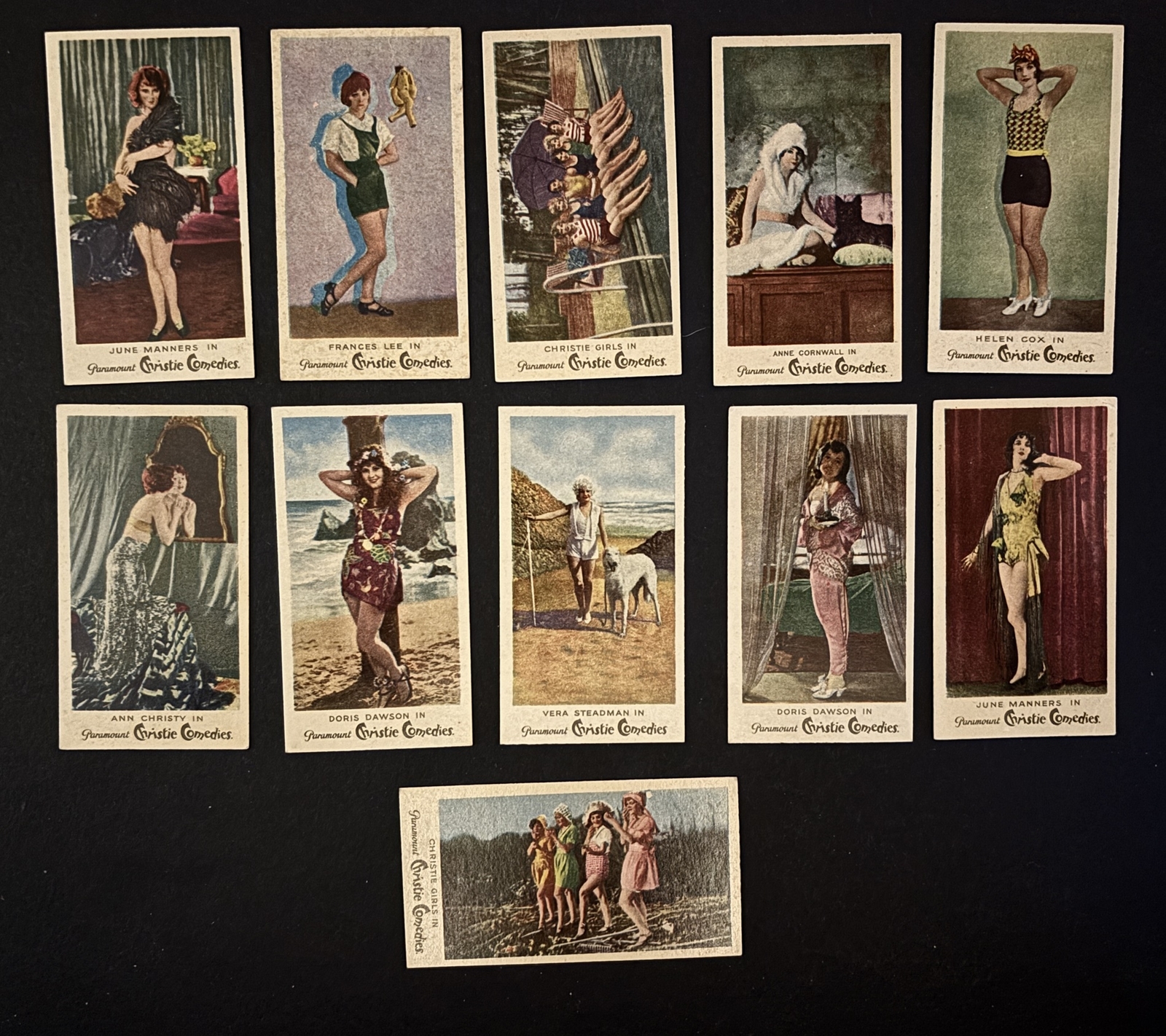 1928 Carreras Christie Comedy Girls Lot of 11 *6722