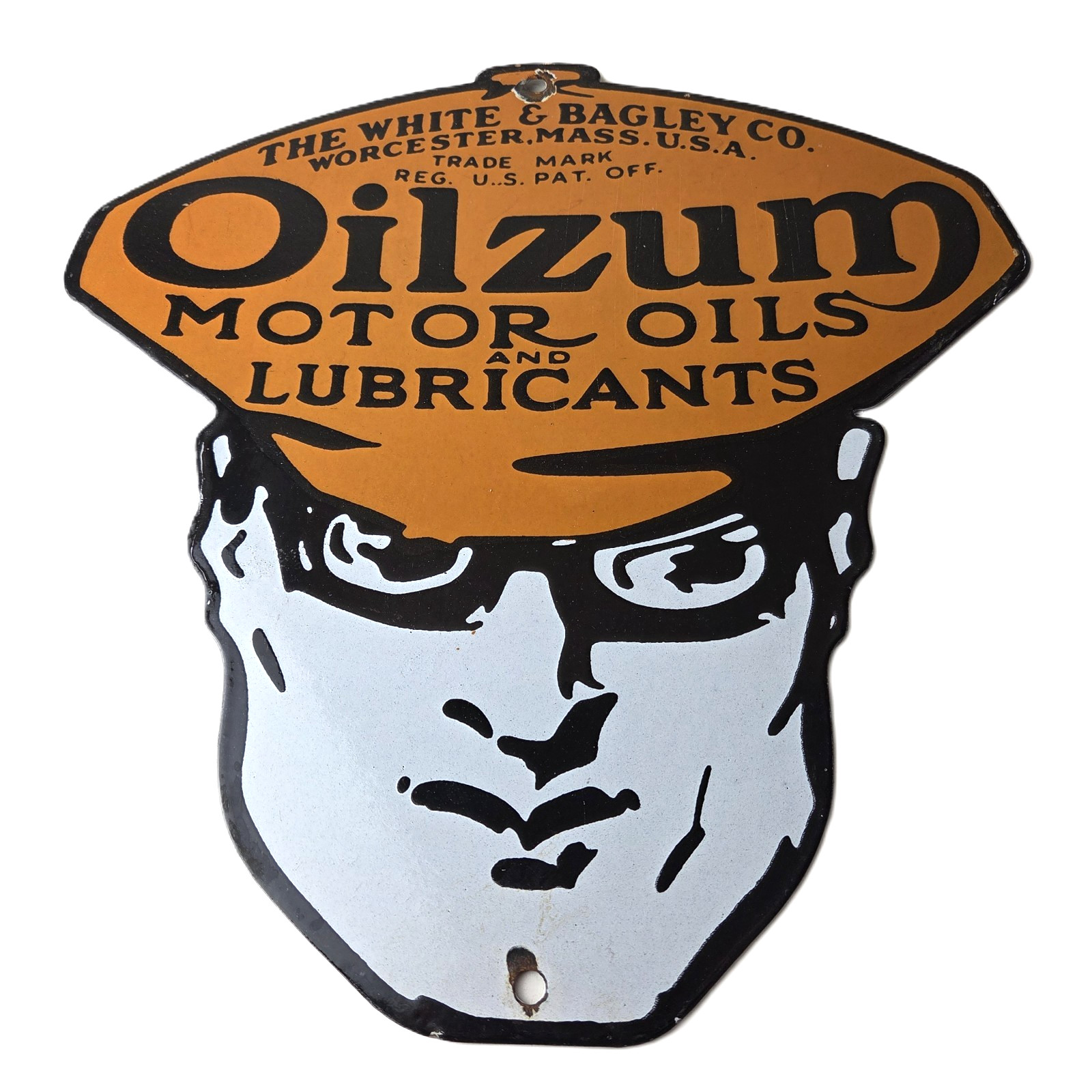 Vintage Oilzum Motor Oils Porcelain Sign 12\
