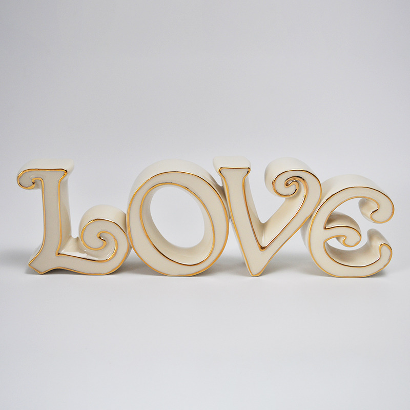 Lenox LOVE Letters Ornament Sculpture Figurine Wedding Gift Collectible Decor