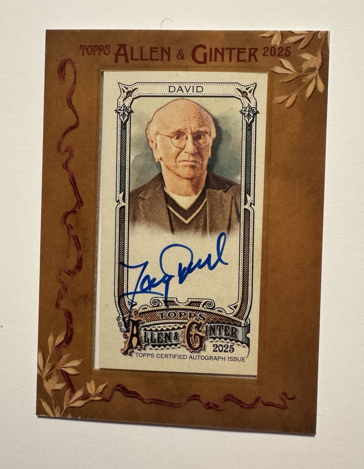 2025 Topps Allen & Ginter Mini Framed Auto MA-DA Larry David - Comedian/Actor
