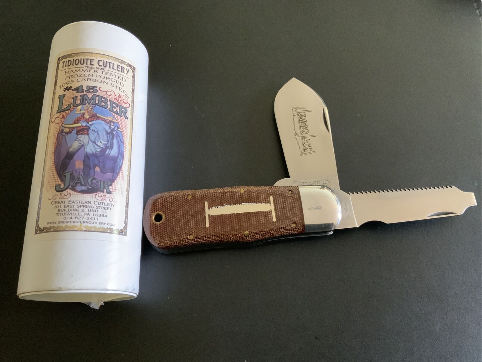 Great Eastern Tidioute Cutlery Lumberjack #45 452112 Pocket Knife New in Tube