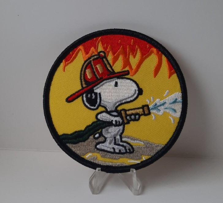 Snoopy Fireman Fire Department Coat Patch 3