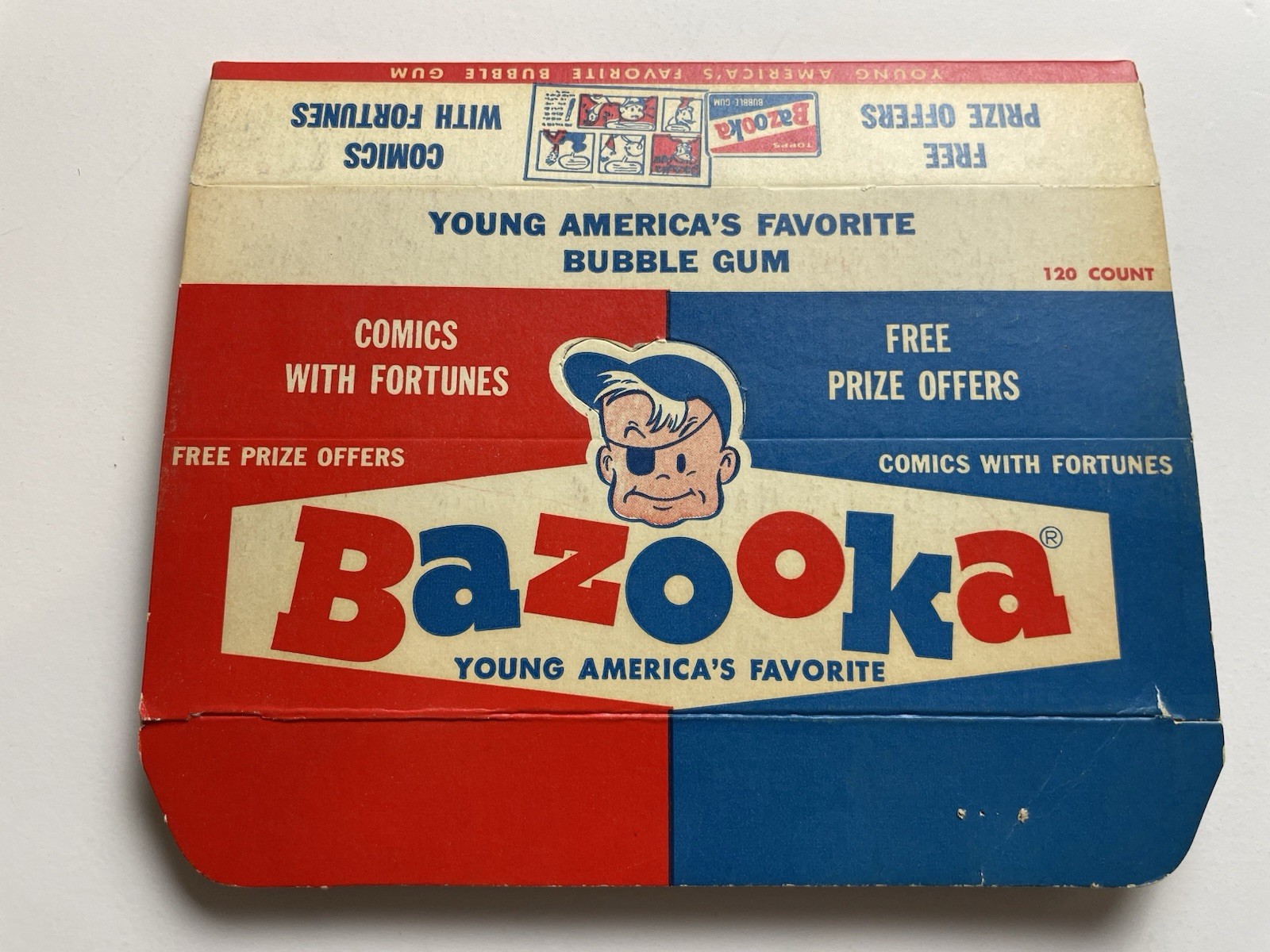 Vintage 1969 BAZOOKA BUBBLE GUM Unused Box File Flat Bazooka Joe