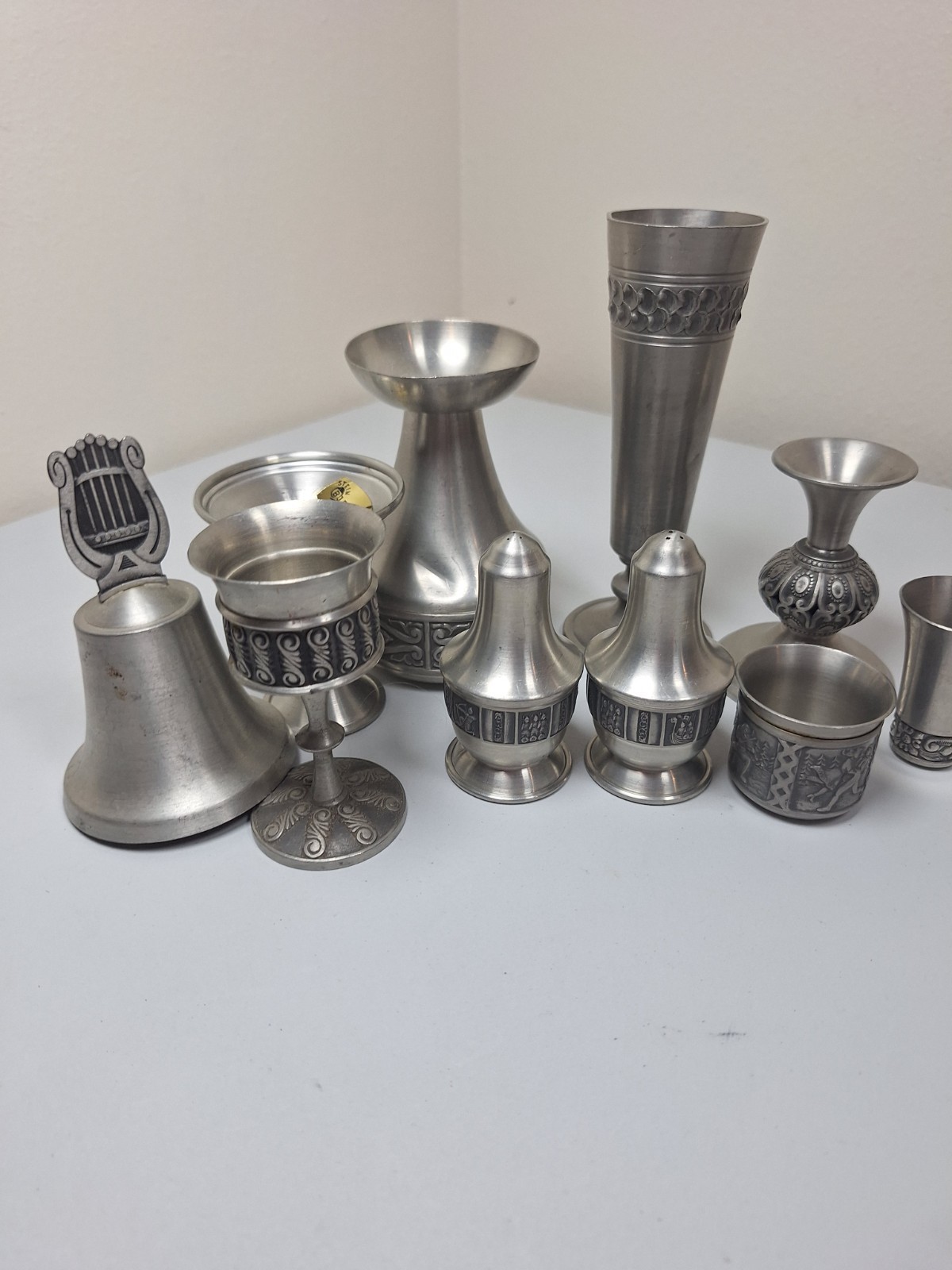 Vintage Scandinavian Norway Pewter Lot 10, HAUGRUD,  Selandia 