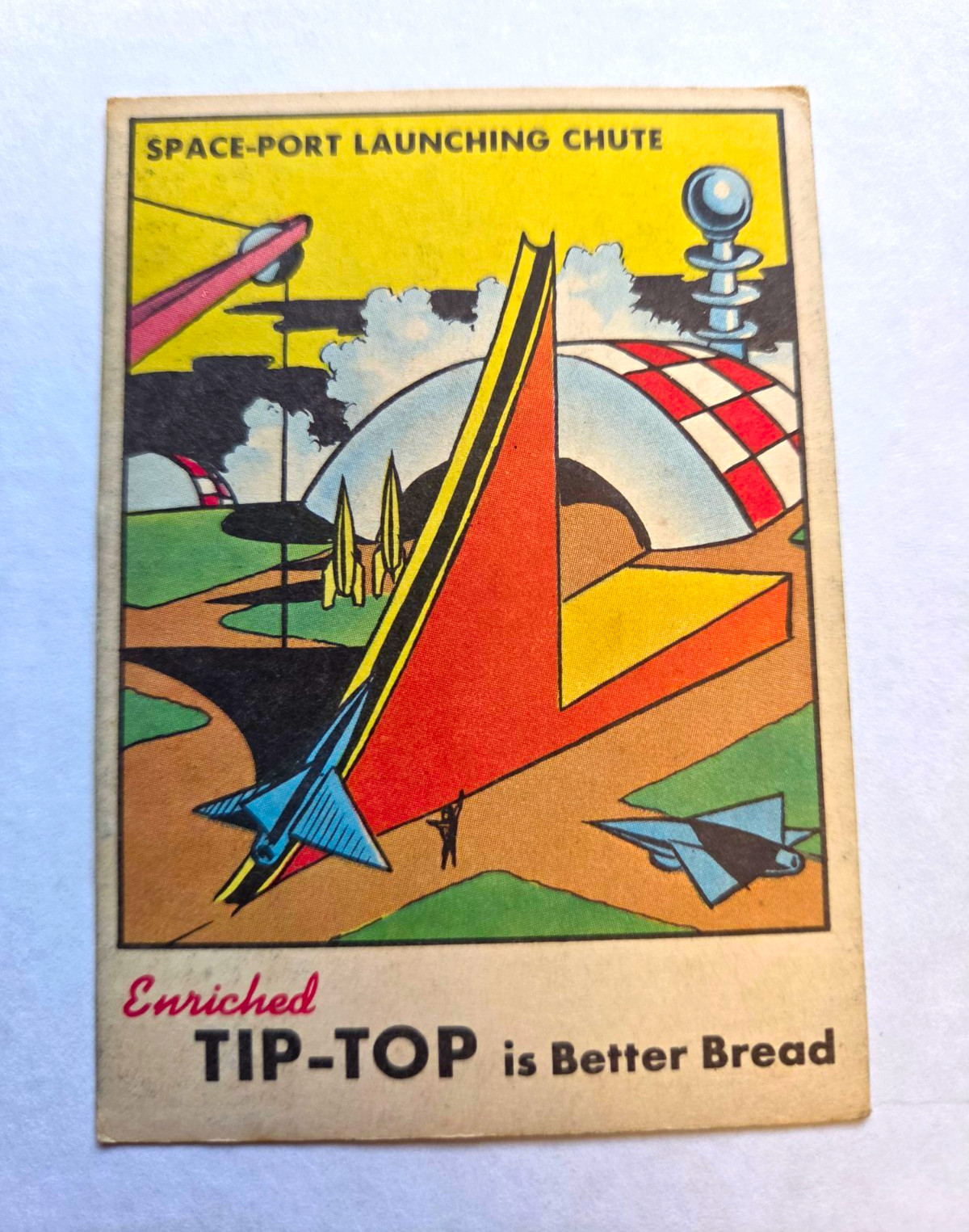 1954 Tip-Top Bread Space Cards  - Space Port  Launching Chute - RARE