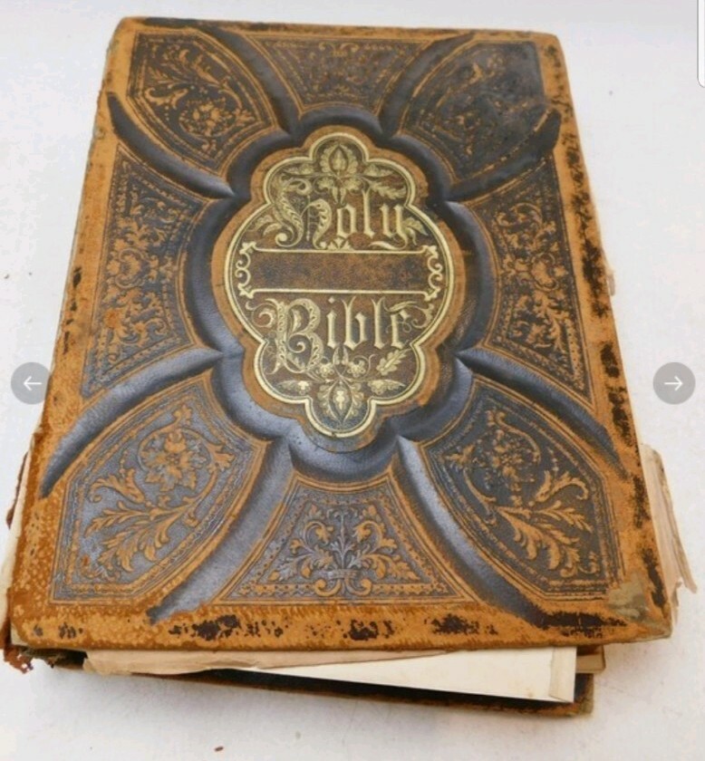HOLY BIBLE; 1869 Comprehensive & Illustrative History of the New & Old Testament