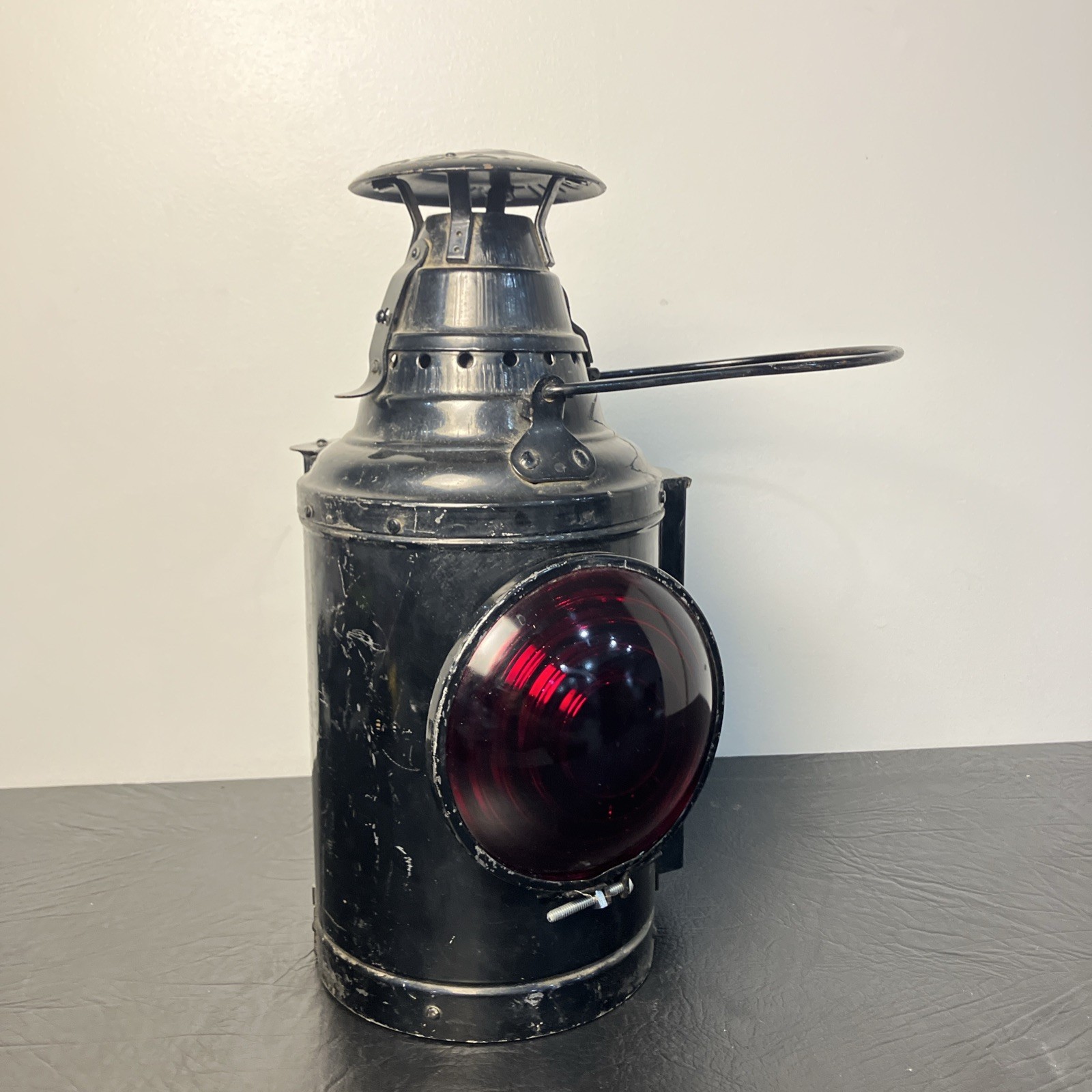 Vintage Dressel Arlington NJ Railroad Tail Lamp – Kerosene Marker Lantern Red VG