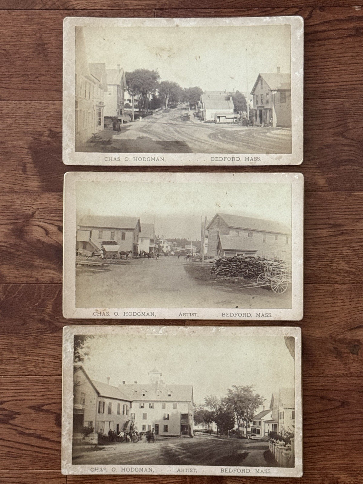 WOLFEBORO, NH - Three Mounted Boudoir Silver Gelatin Photographs 1886