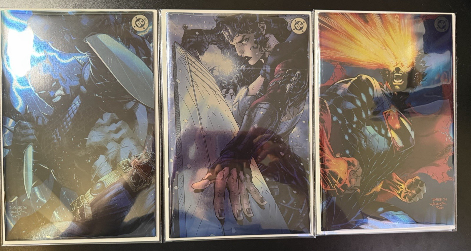 SDCC 2026 Jim Lee Absolute Batman Superman Wonder Woman Virgin Foil 3 Book Set