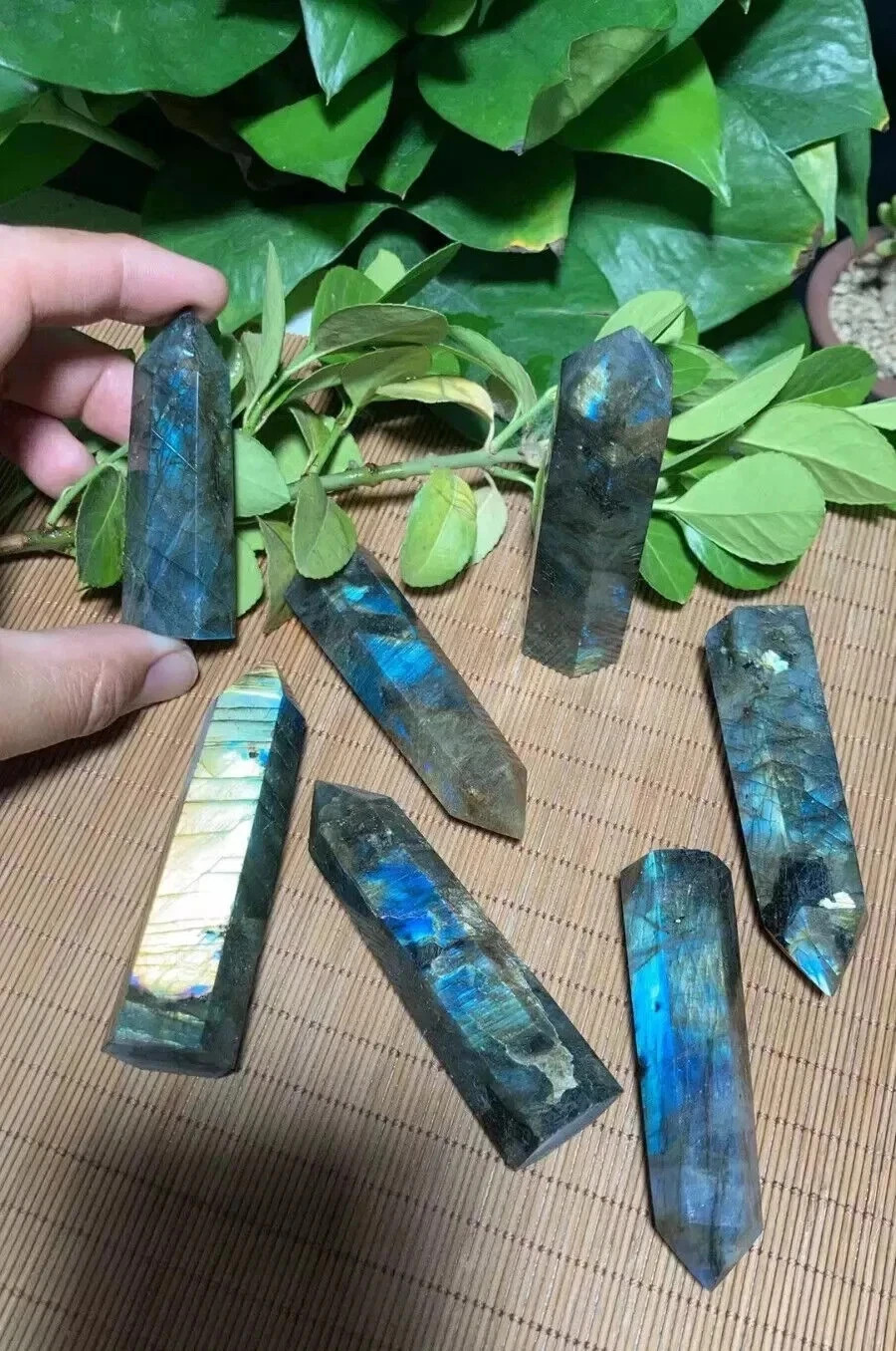 Wholesale 29PCS 2kg 2.8\'\'~3.5\'\' Natural LABRADORITE Obelisk Tower CrystalHealing