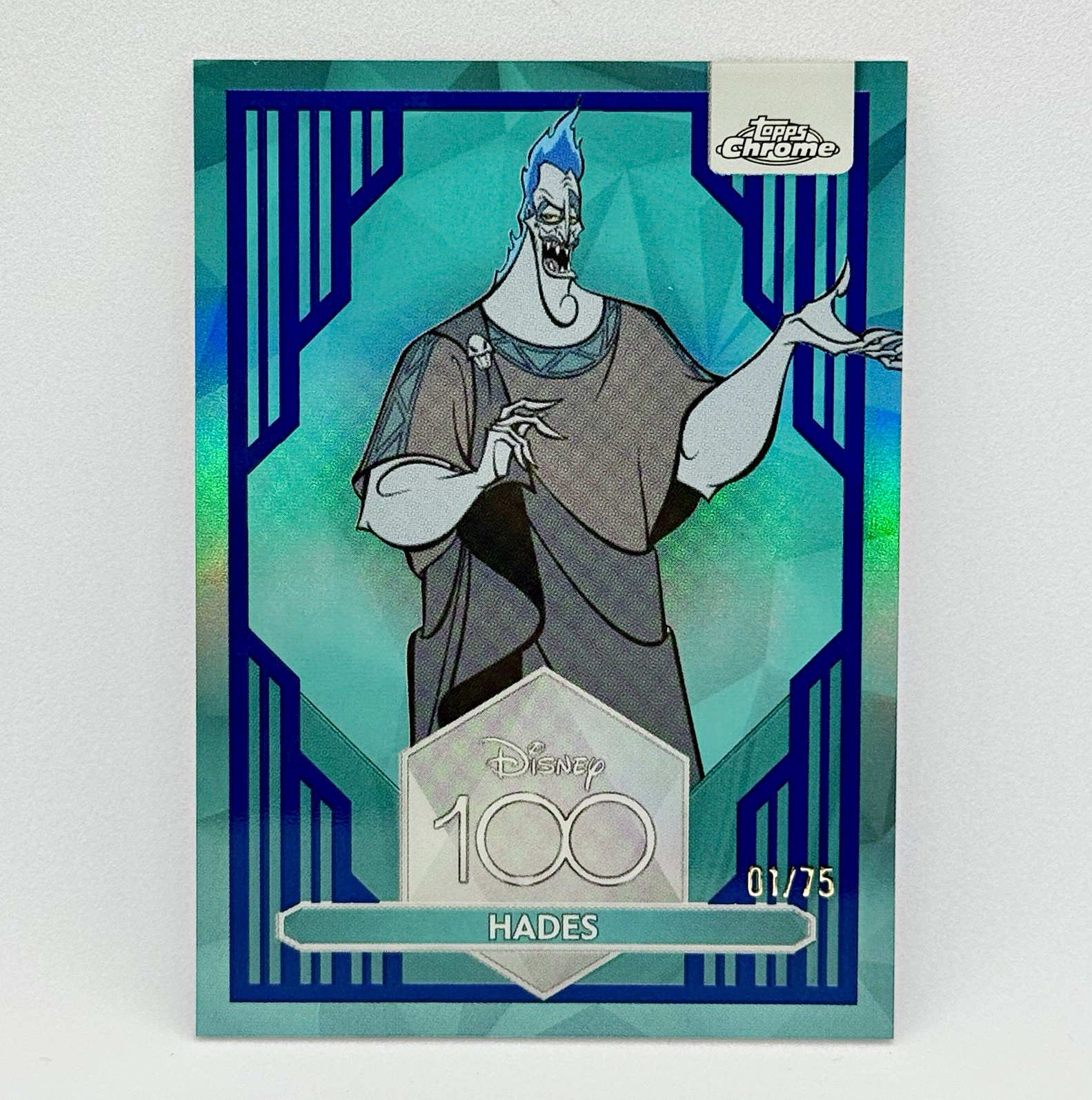 2023 Topps Disney 100 Chrome Hades #22 Dark & Light Blue /75