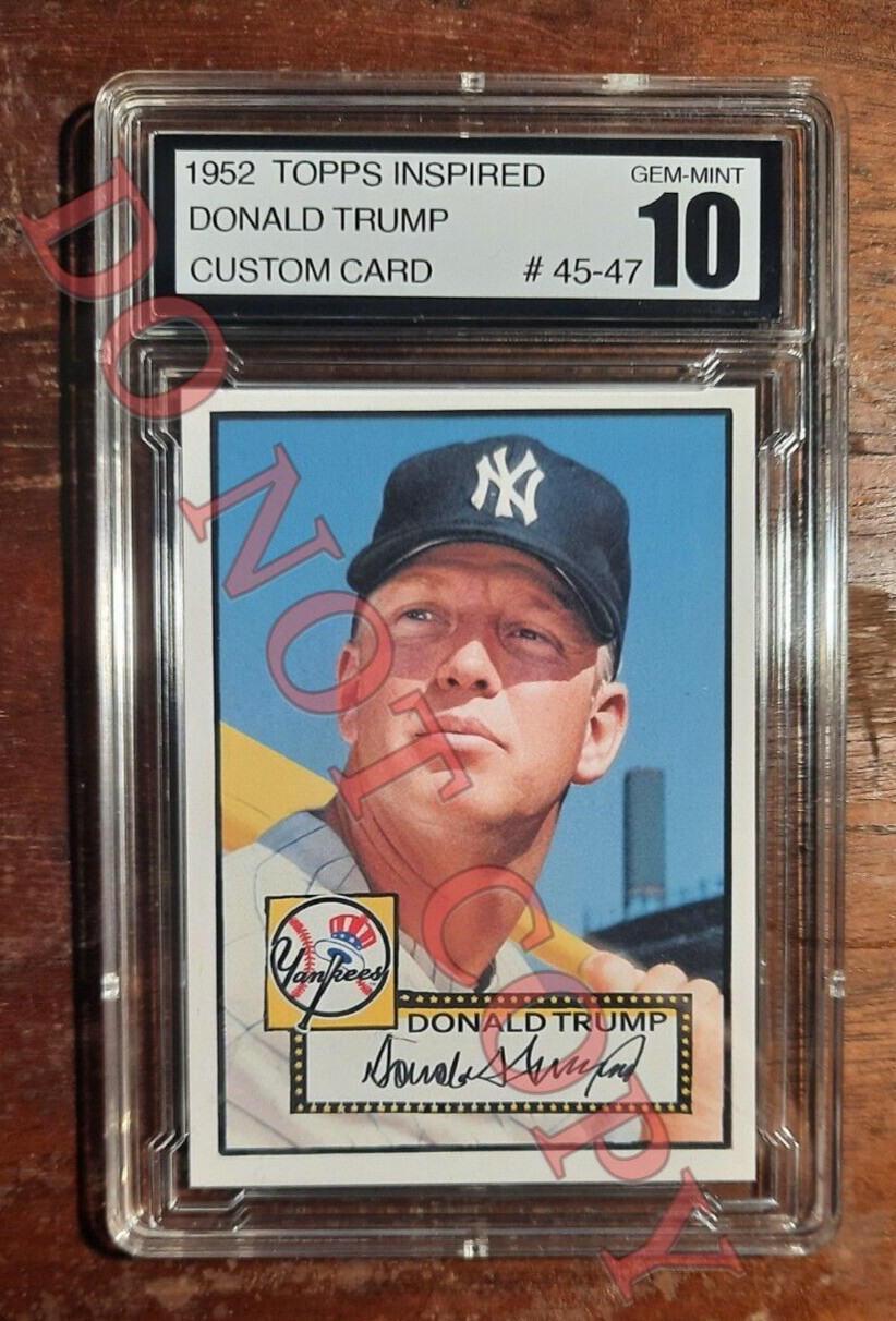 Donald J Trump - 1950's Baseball -Inspired Custom Card of a Young Donald Trump