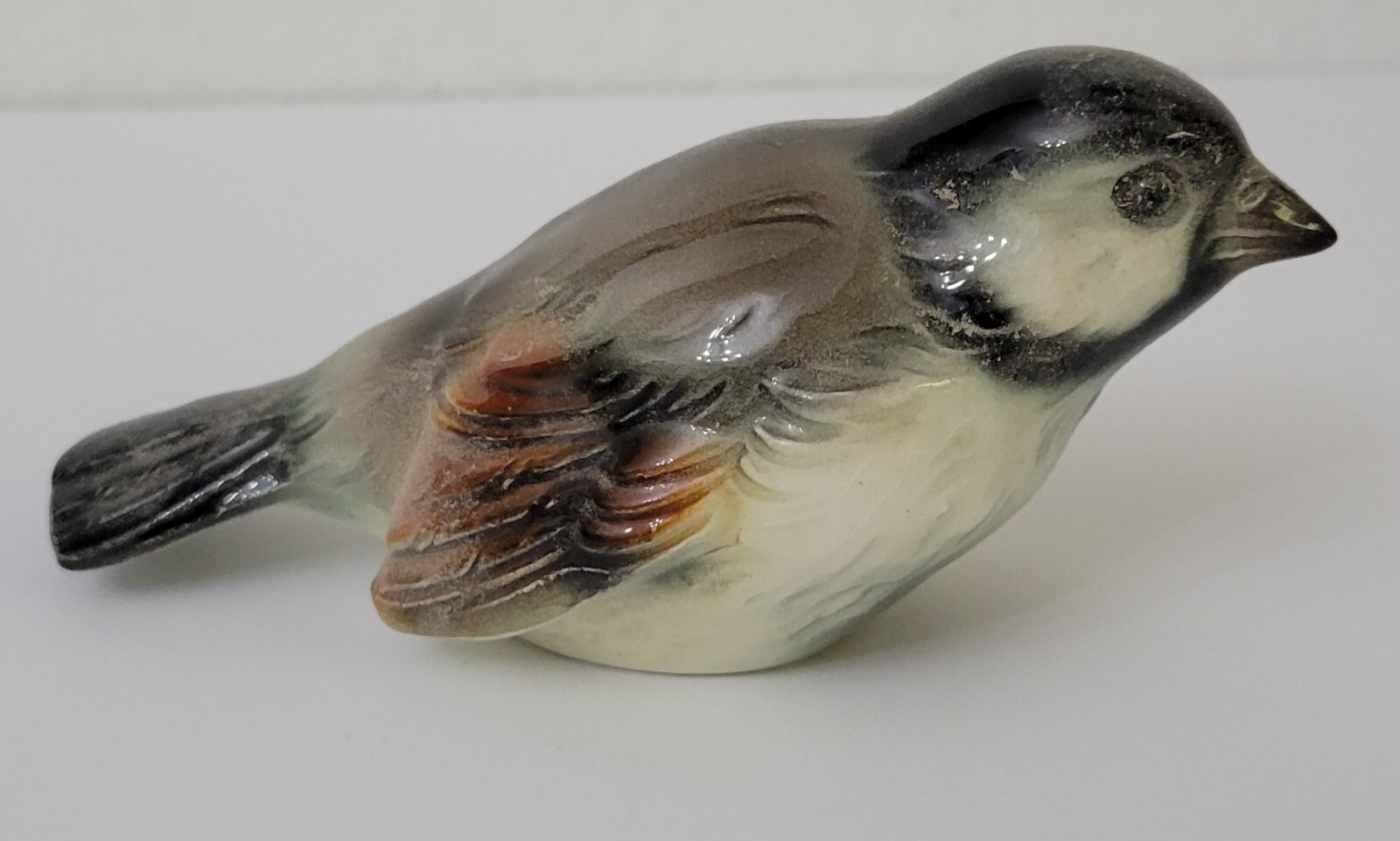Vintage Porcelain Brown Bird Figurine Goebel 4.5 X 2