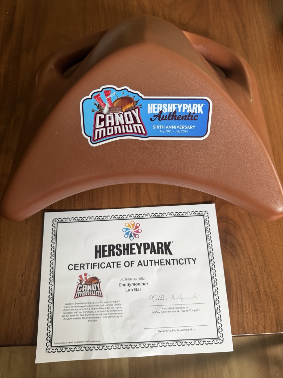 Hersheypark Authentic Candymonium Lap Bar Restraint B&M Back Row Hersheypark Authentic Candymonium Lap Bar Restraint B&M Back Row