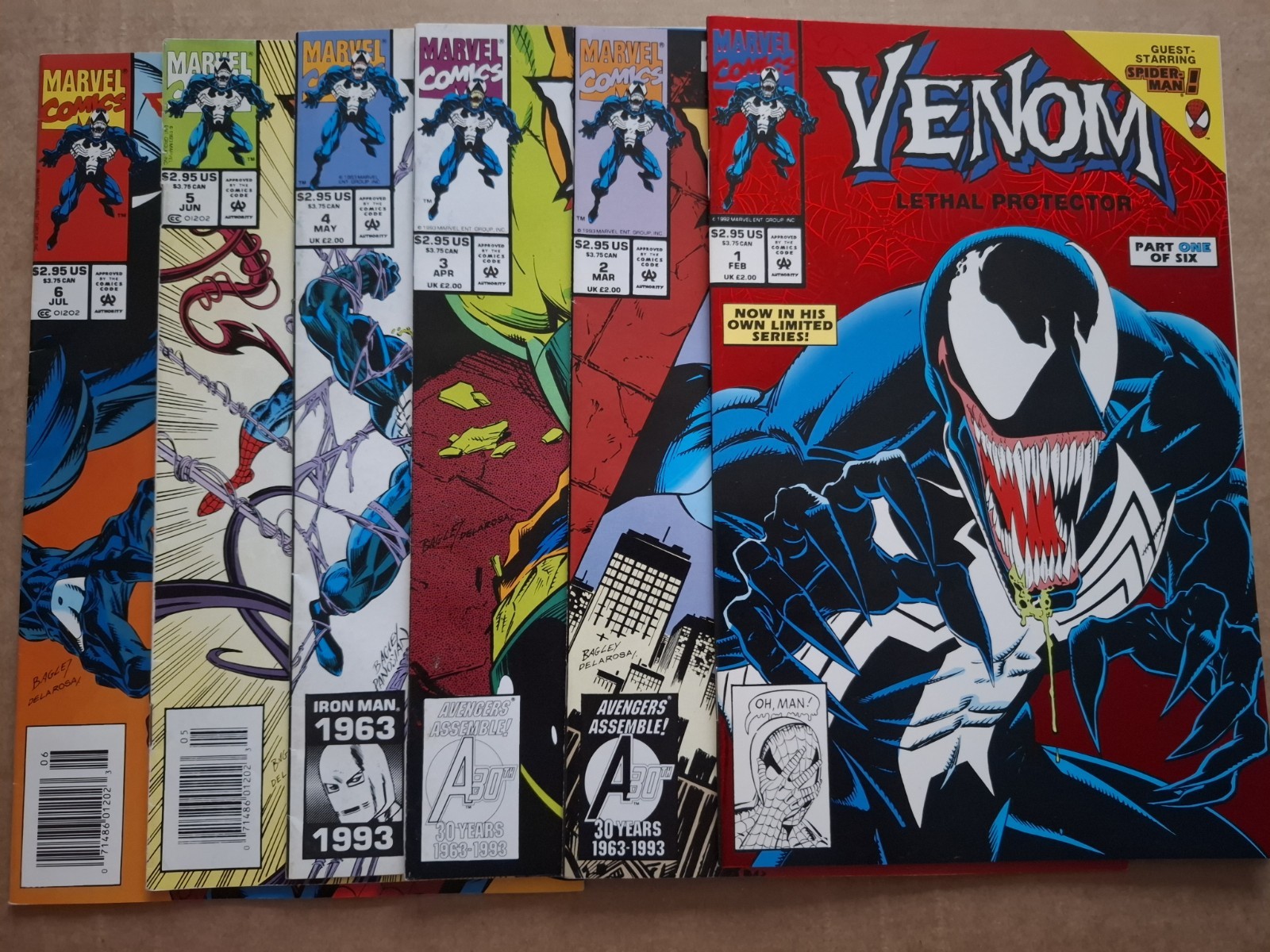 Venom Lethal Protector (1993) 1-6 Complete Spider-Man Mark Bagley 1 2 3 4 5 6