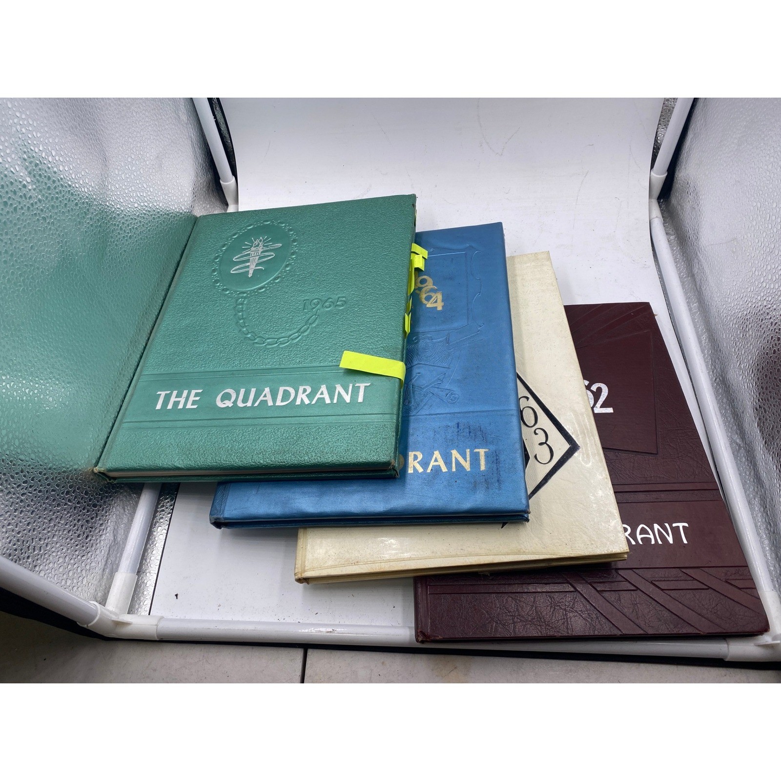 Perkins High School Yearbook Lot 1962-1965 The Quadrant Vintage Mid Century 4pc