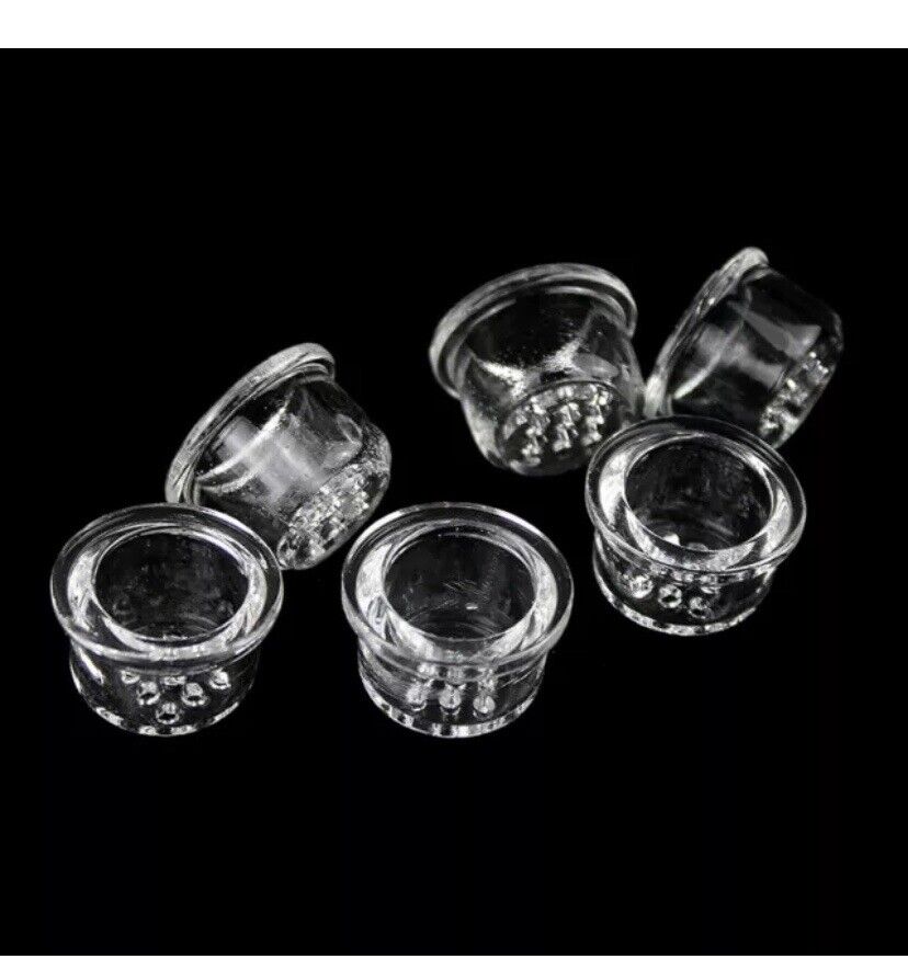 20 pcs Glass Bowl Large 9 Holes Honeycomb Screen for Smoking Pipe Replace