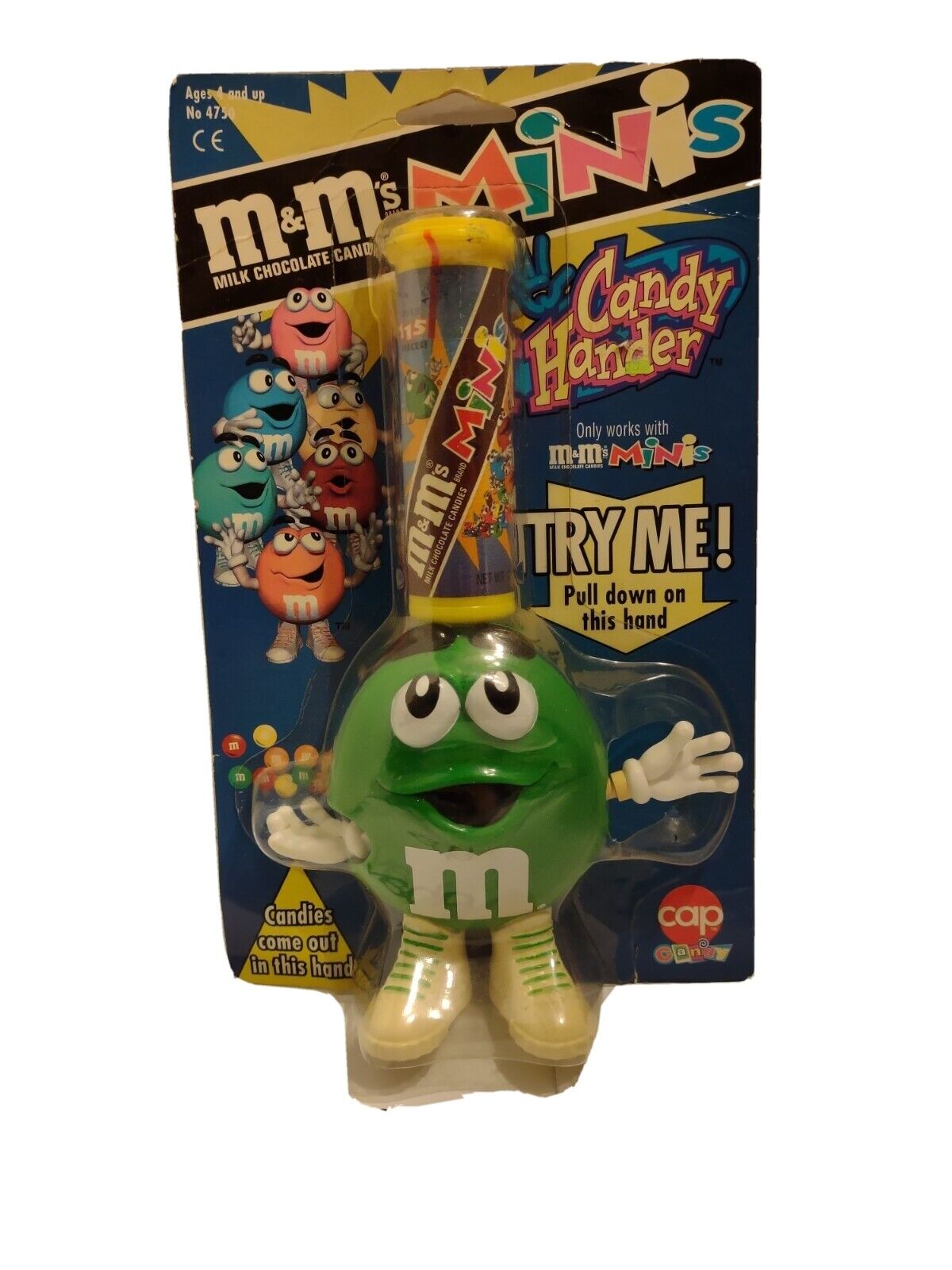 M&M\'s Mini\'s Candy Handler Dispenser Green with Orignal Packaging and Candy