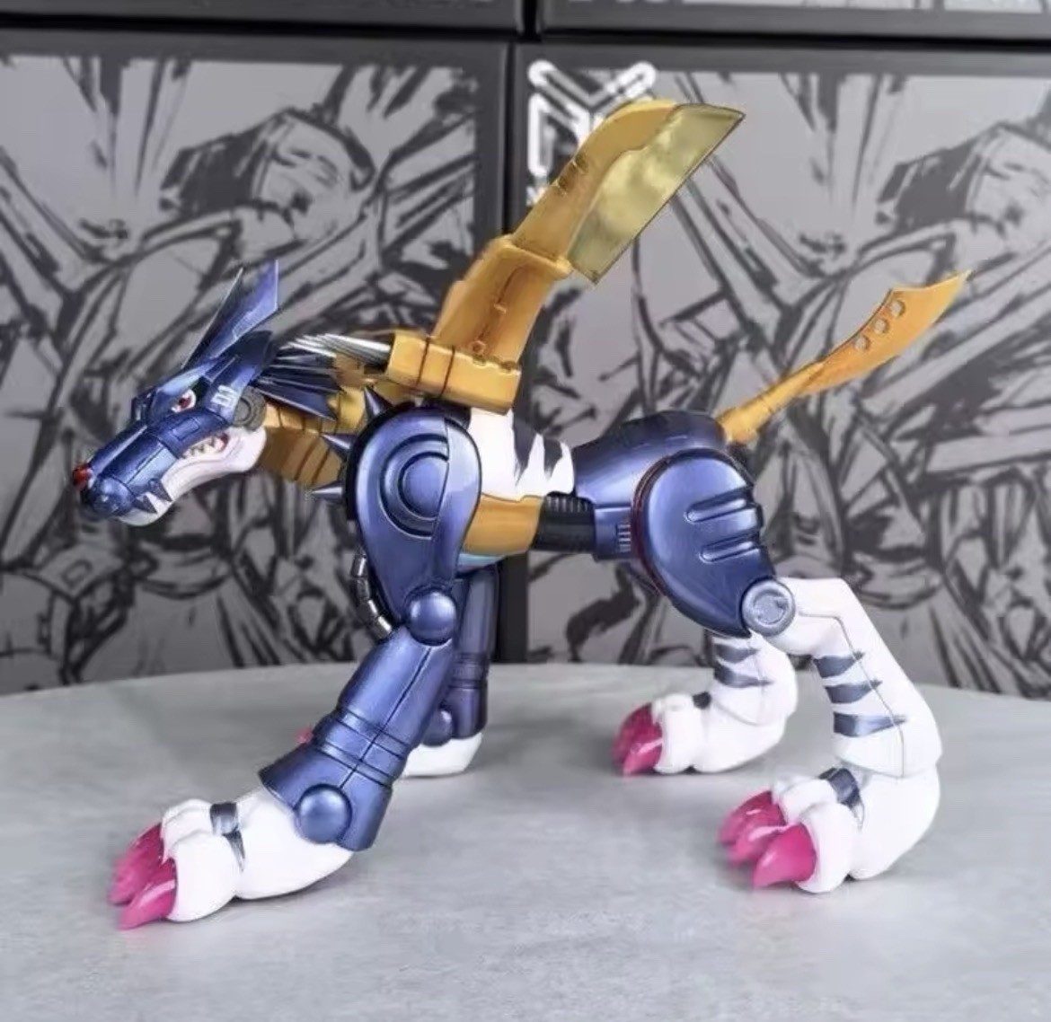 Digimon Adventure MetalGarurumon Figure 9cm PVC Action Figure Collectible Statue