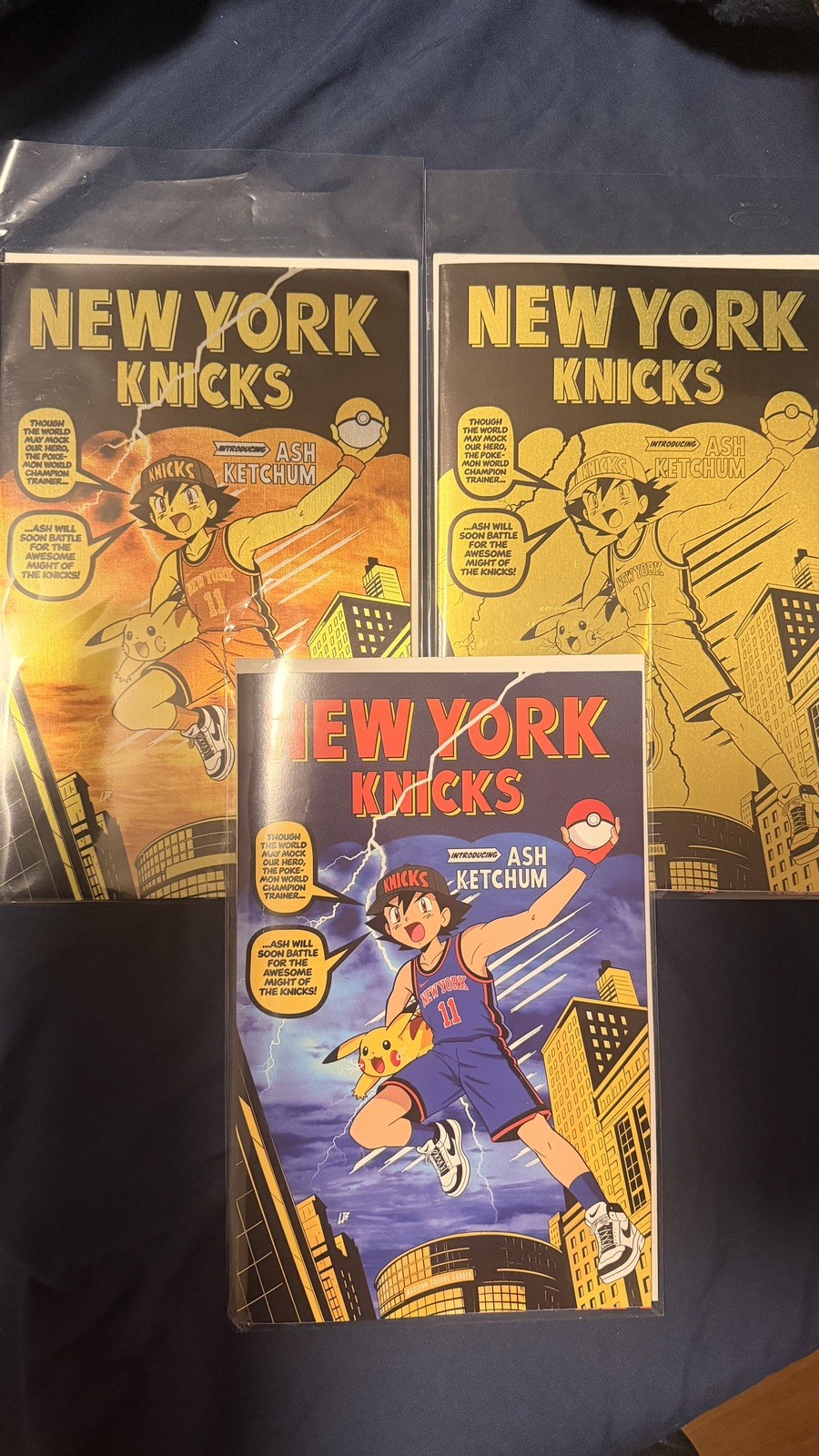 NYCC 2026 Ash Ketchum NY Knicks 3 Cover Set Chokehold Exclusive Homage Bailey