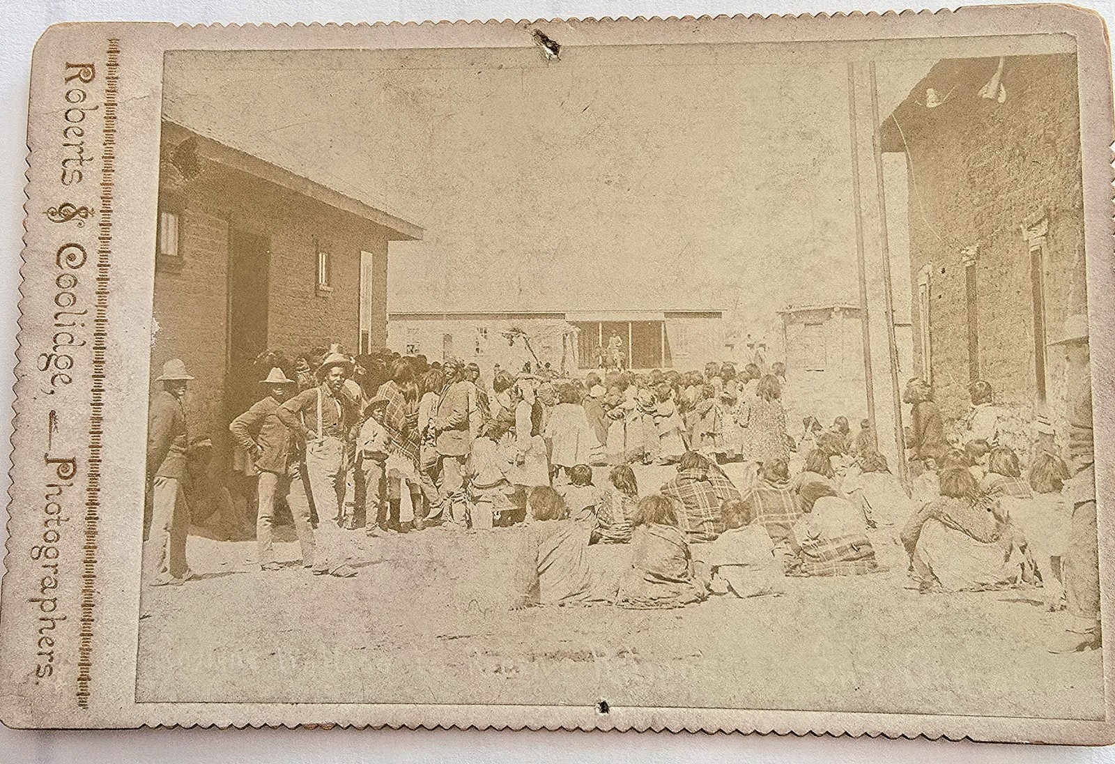 Antique 1880 San Carlos Apache Ration Day Cabinet Card, Rbts & Coolidge,Arizona