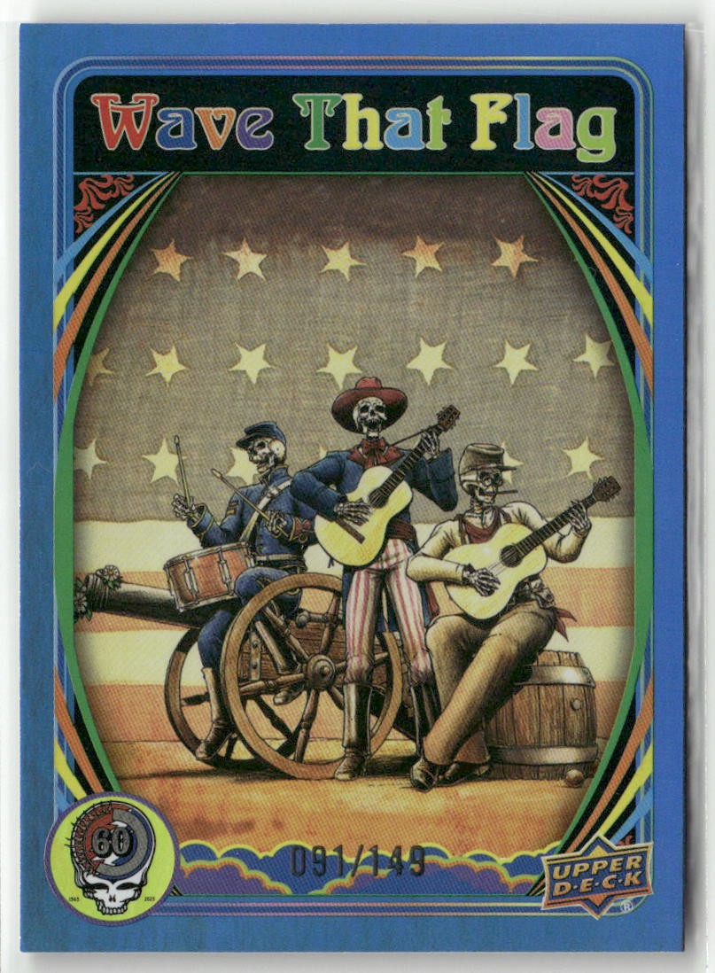 2025 UD Grateful Dead #12 Wave That Flag Dancing Blue 91/149