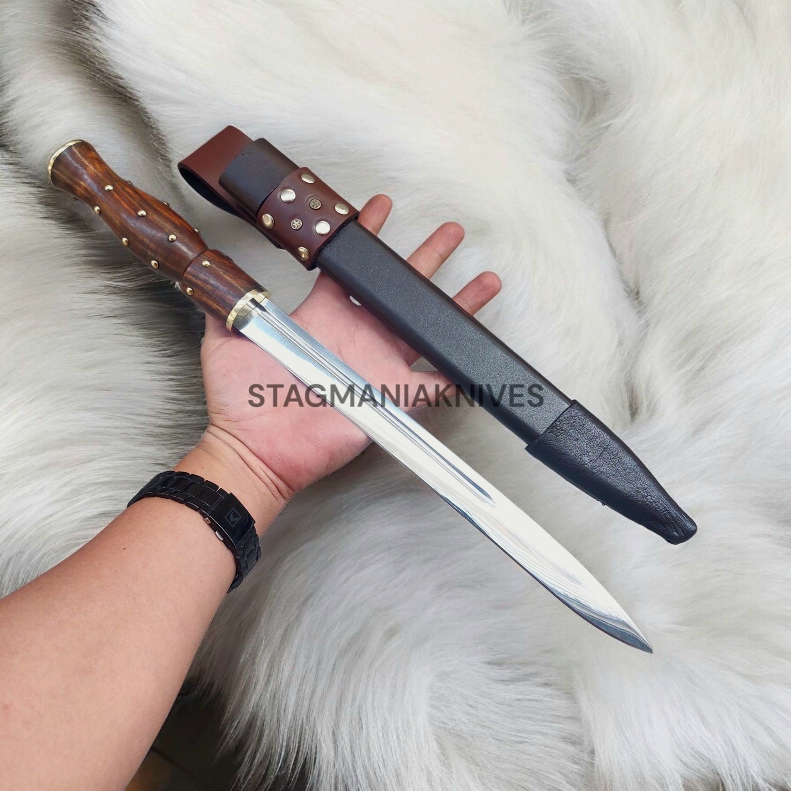 Premium Hand Forged J2 Steel Hunting Scottish Dirk 14th Century Bowie Knife