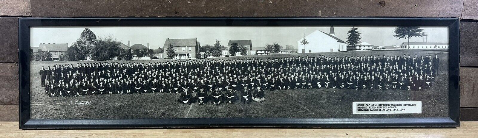 Vintage 1944 Group A 60th Officers Training Battalion Medical Field School Photo