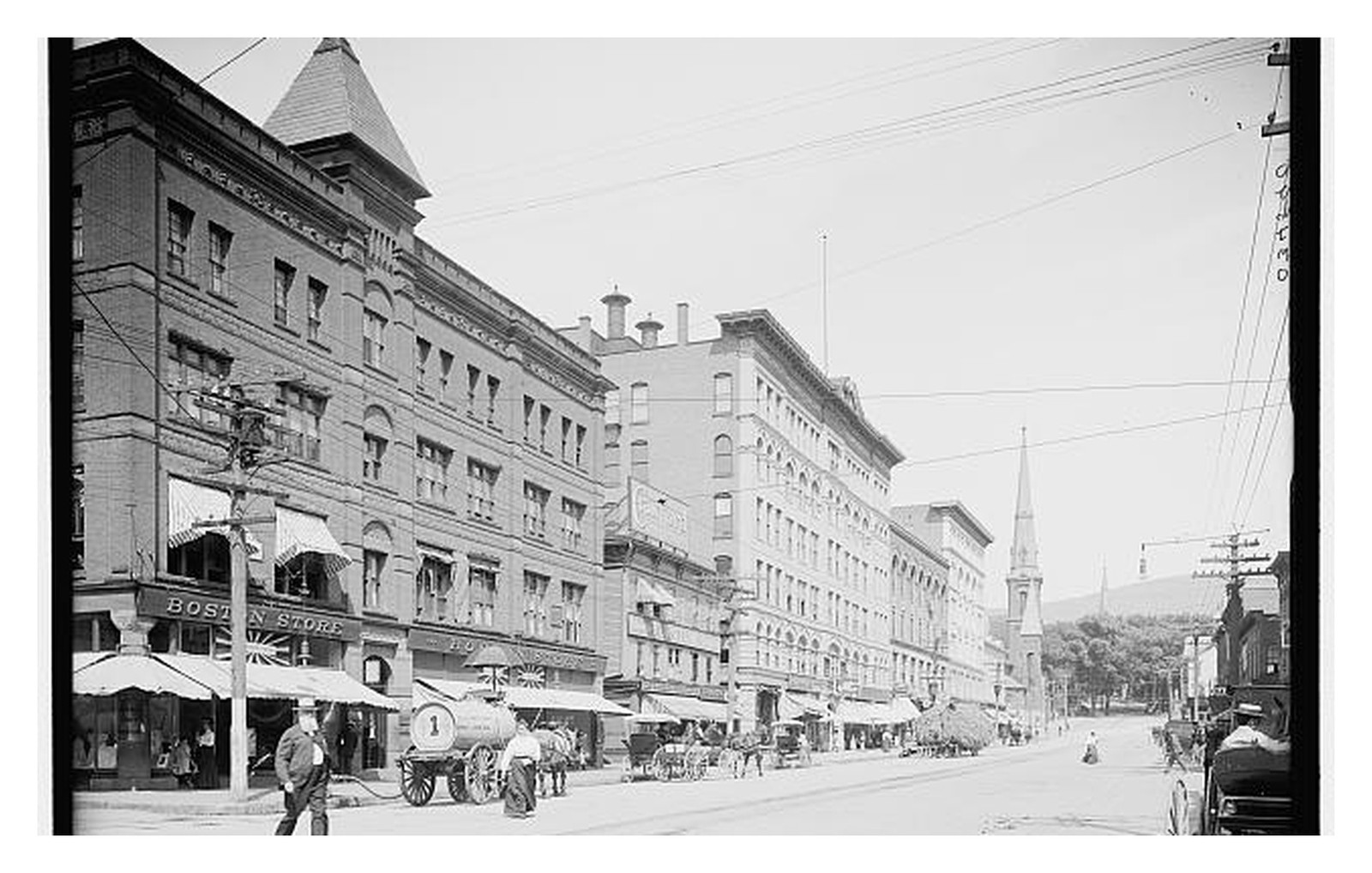 North Adams Massachusetts Main Street Standard Postcard North Adams Massachusetts Main Street Standard Postcard