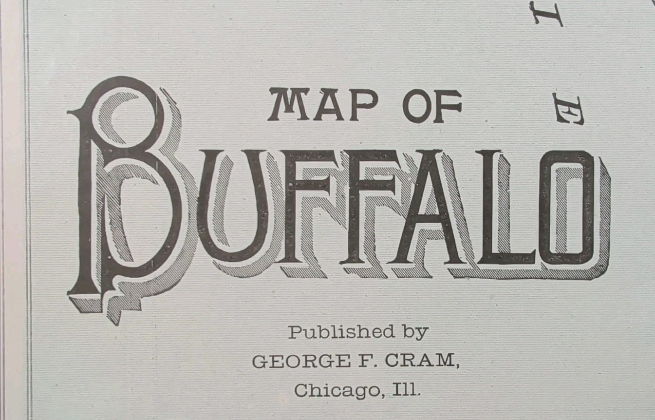 Vintage 1901 BUFFALO NEW YORK Map 14\