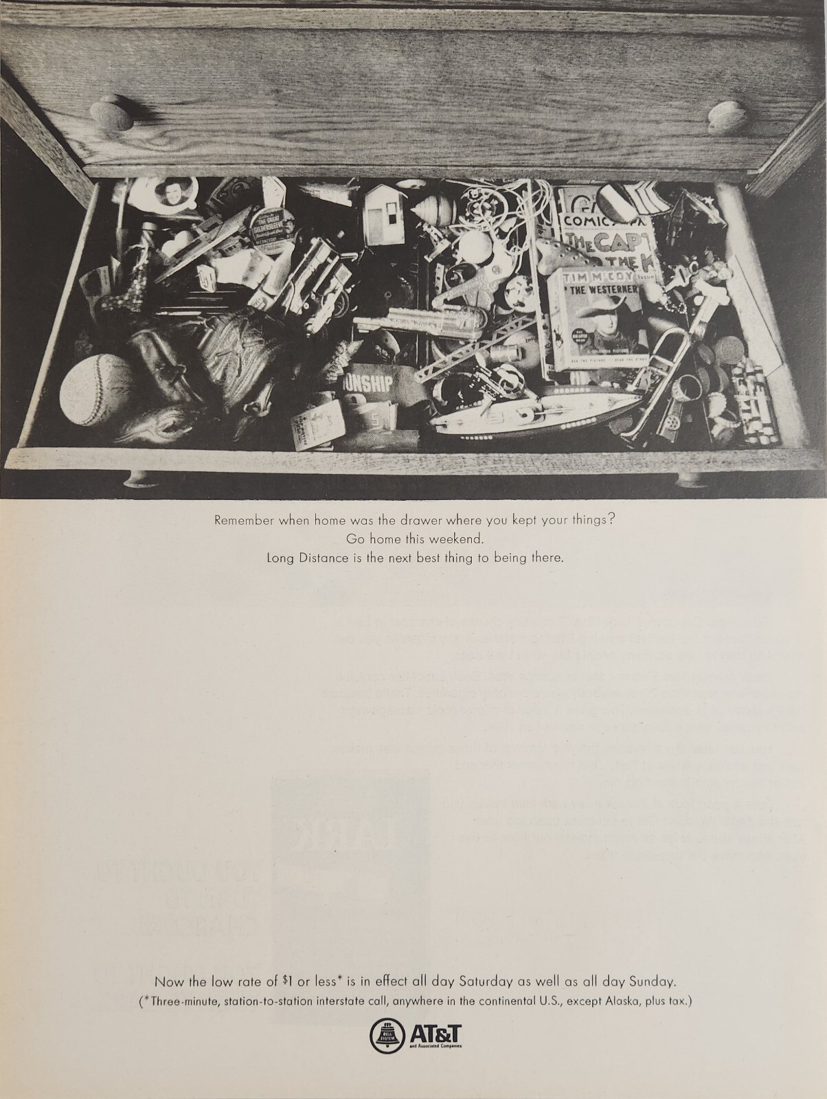 1968 Print Ad AT&T & Associated Companies Long Distance Phone Call Next Best