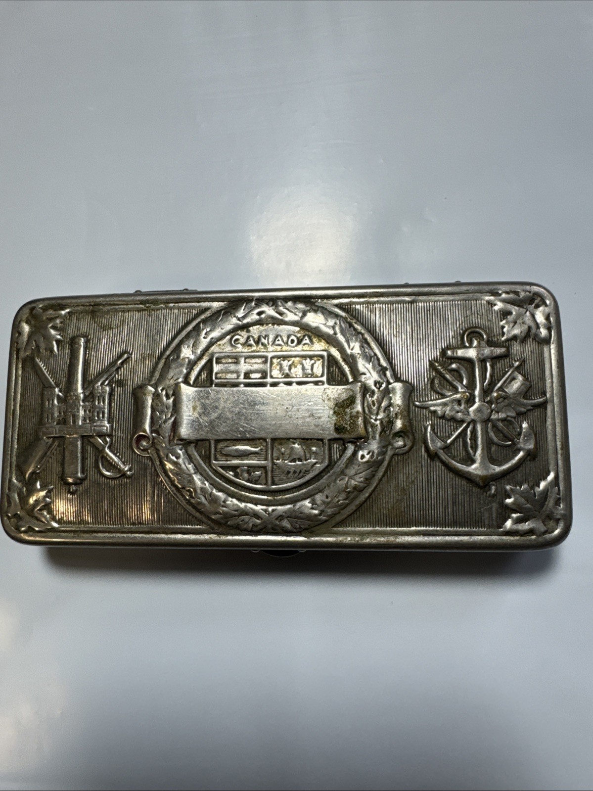 Vintage Gillette Canadian Service Set Safety Razor Metal Case READ