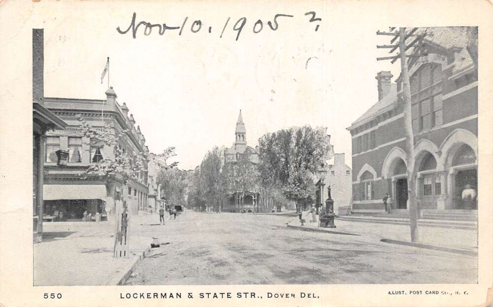 Dover Delaware Lockerman and State Streets Vintage Postcard AA82848 Dover Delaware Lockerman and State Streets Vintage Postcard AA82848