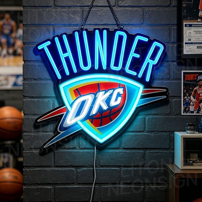 US STOCK Oklahoma City Thunder LED Neon Sign 16\