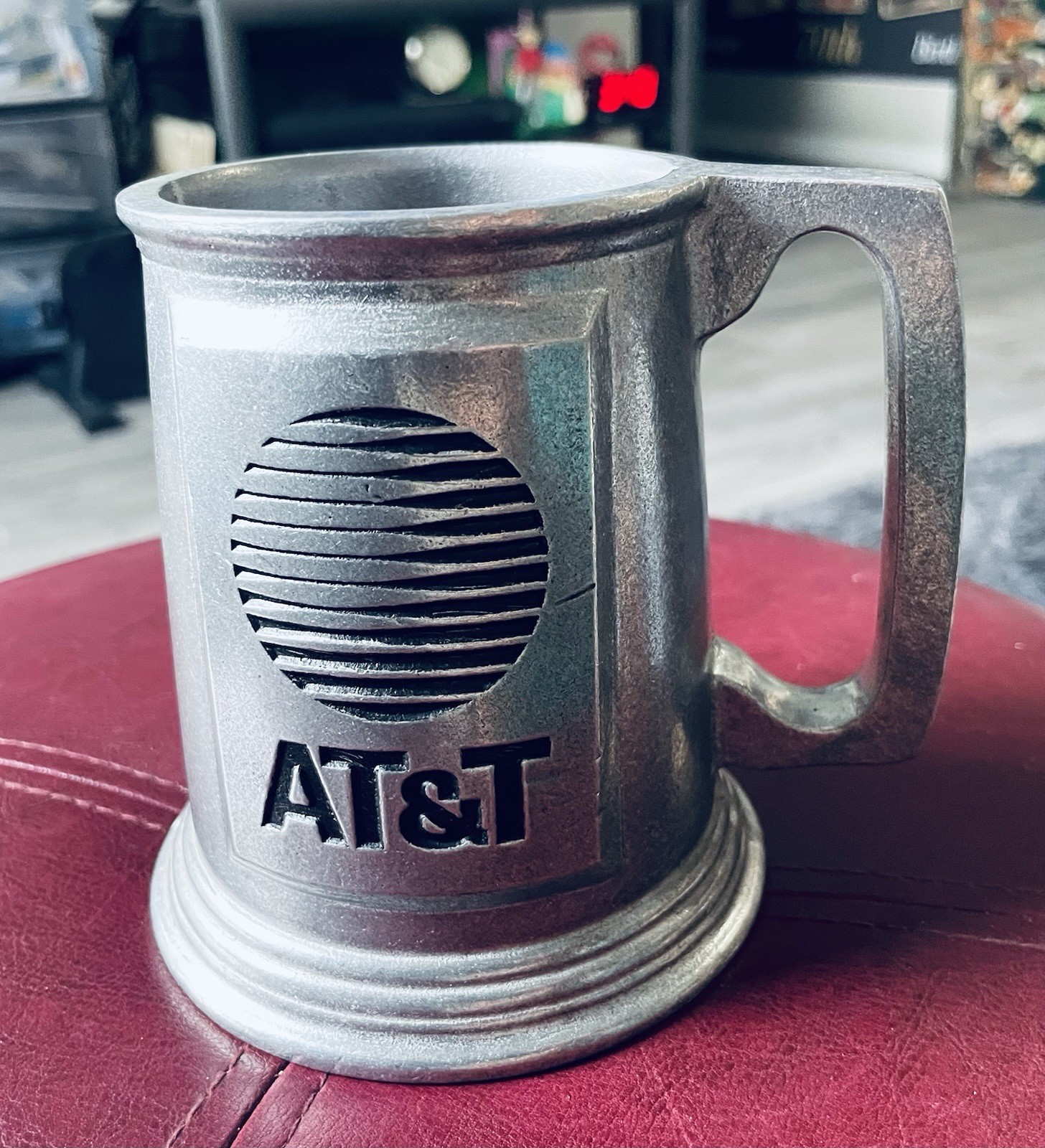 Vintage AT&T Logo RWP Wilton Armetale 5” Tankard Mug Corporate Promo USA