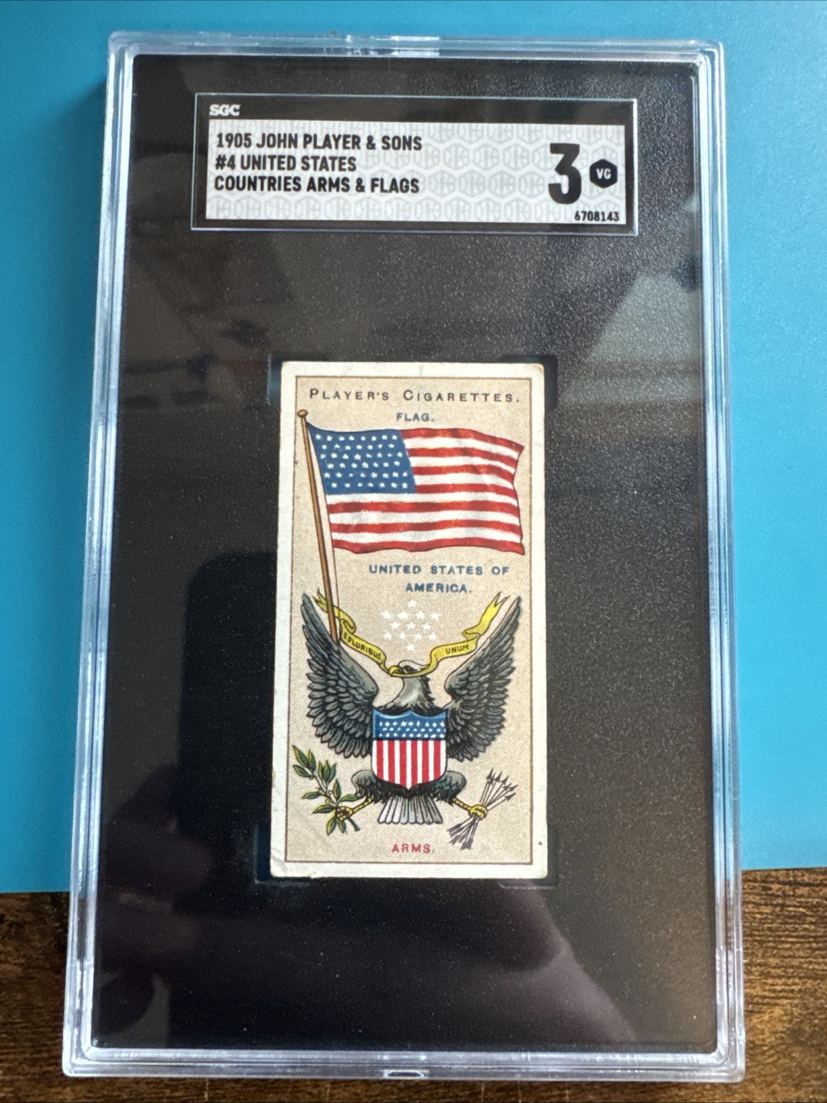 1905 John Player & Sons Cigarette United States flag #4 USA SGC 3