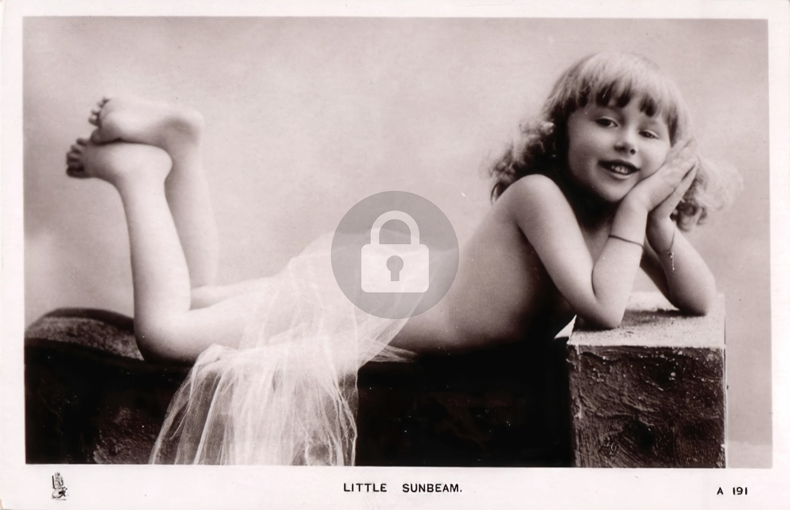 c1910s Pretty Child Girl Little Sunbeam Studio Tuck RPPC Photo Postcard COPY
