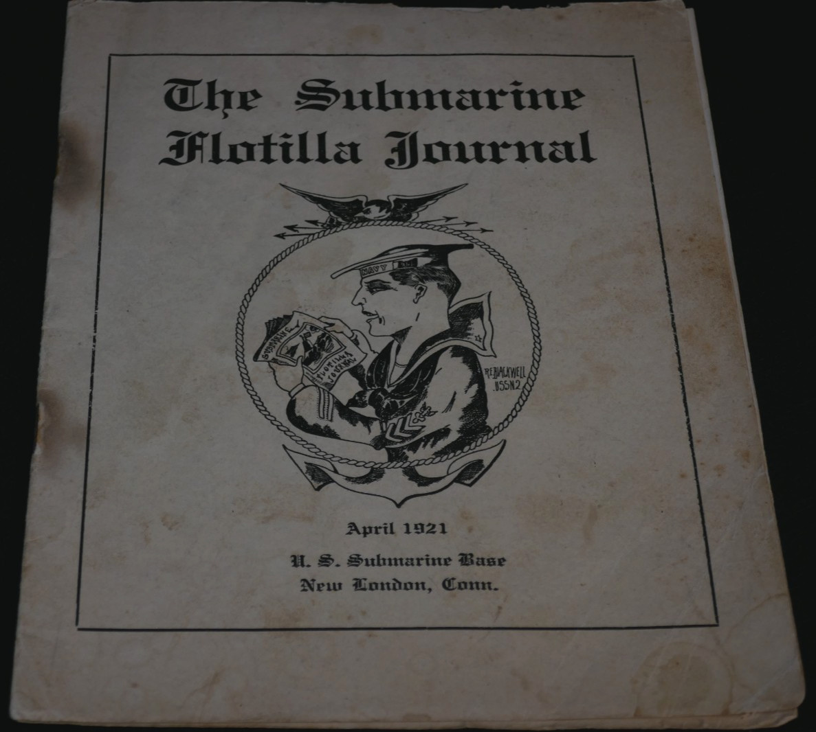The Submarine Flotilla Journal April 1921 USN New London Connecticut, Early Navy