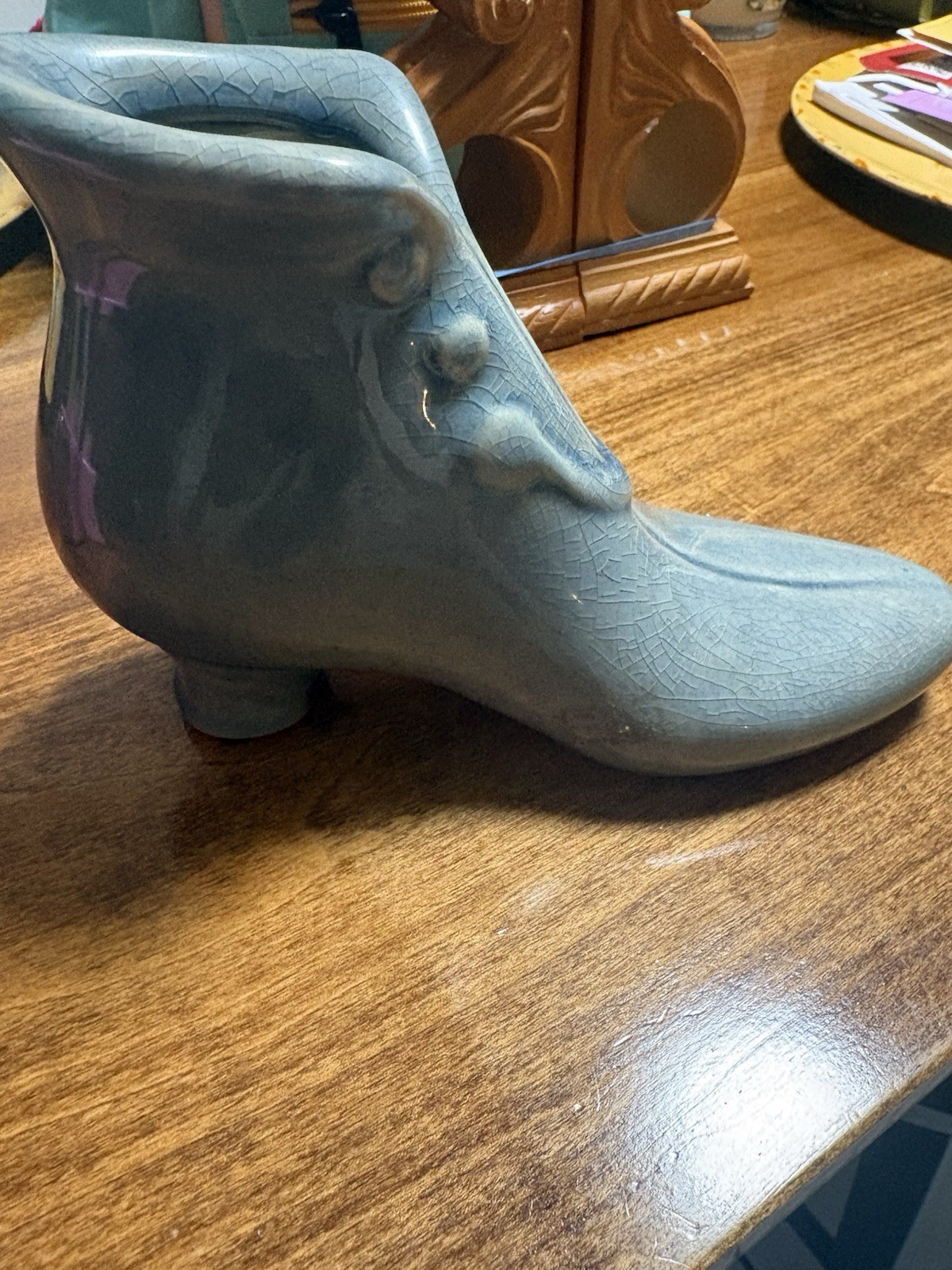 Vintage Victorian Ladies Shoe Vase 