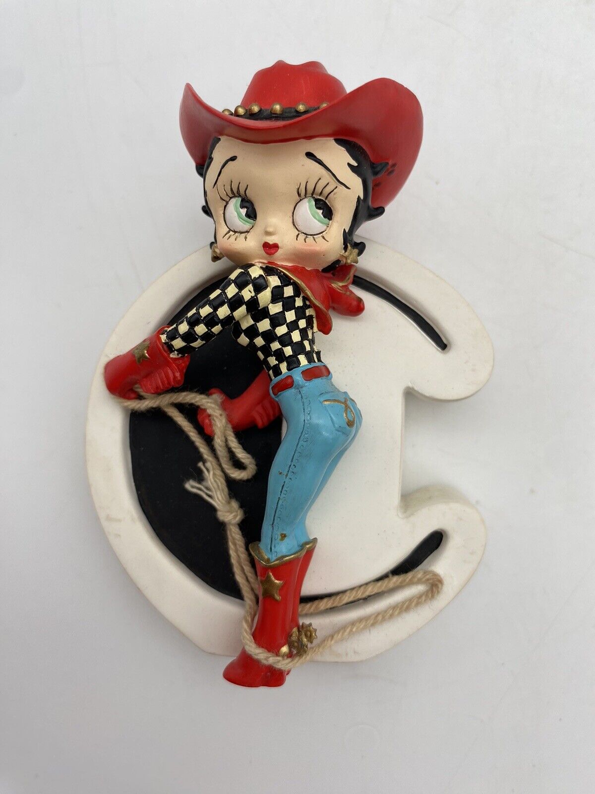 Betty Boop Alphabet Series Letter C Cowgirl Figurine Westland Giftware #6743 NOS