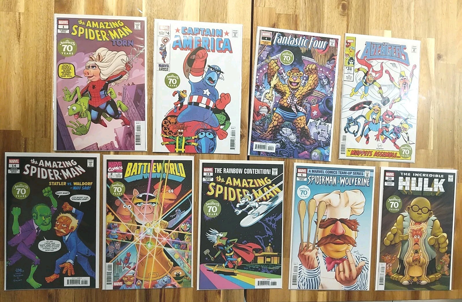 Marvel Muppets 70th Anniversary Variant Cover Set of 9 Comics | NM