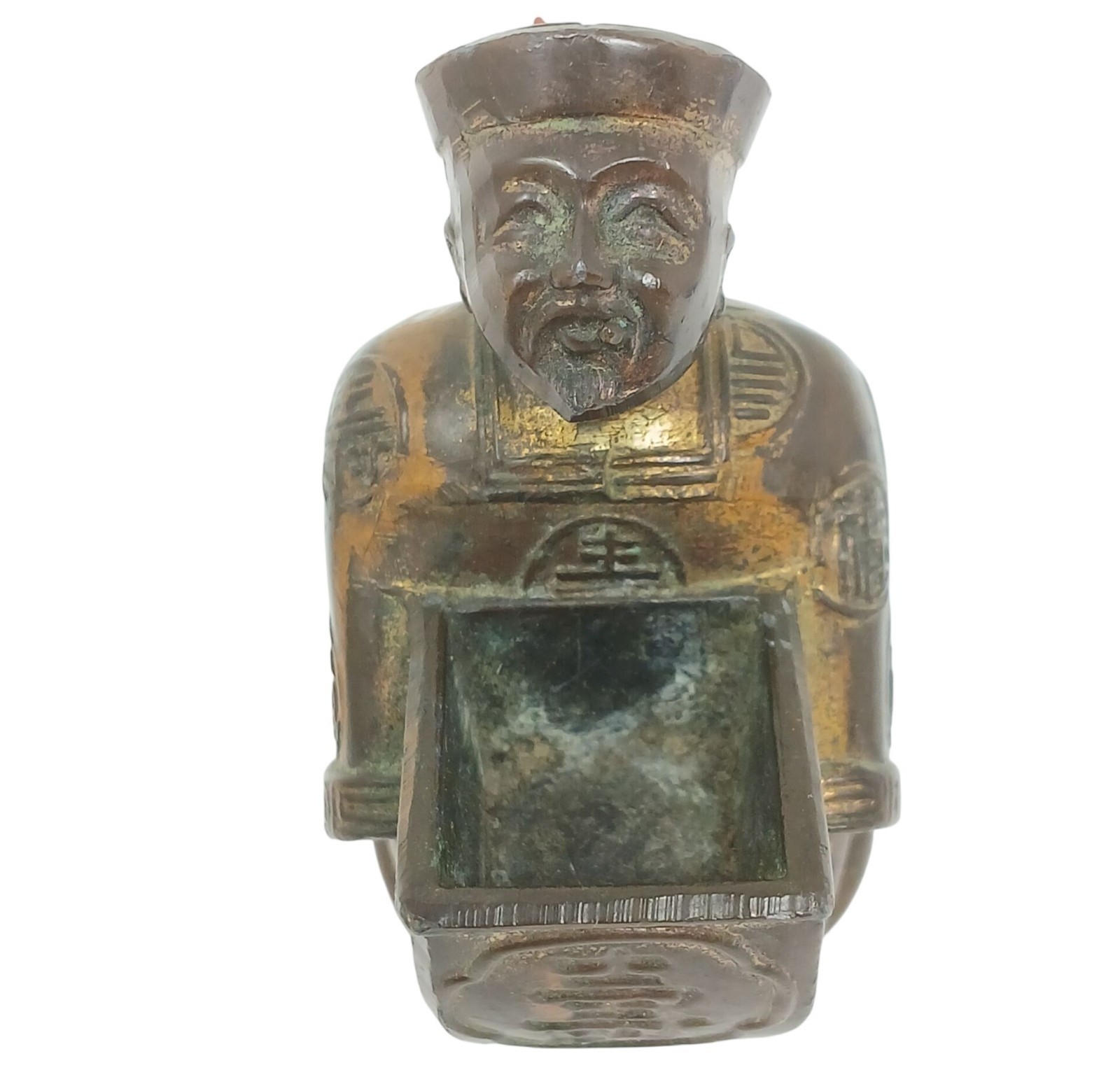 ViTG MCM Brass Look Incense Burner Oriental Man 2.7/8\