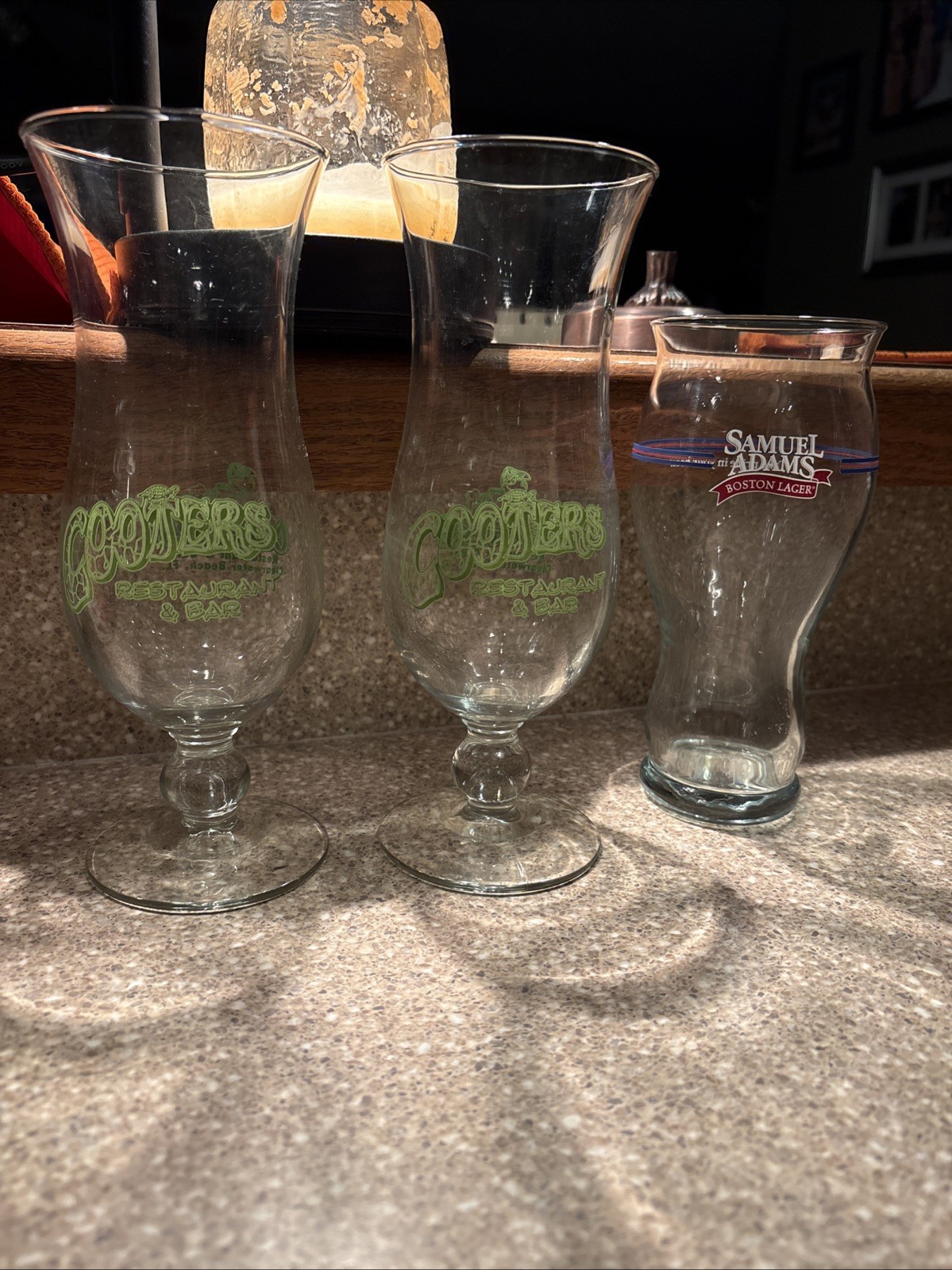 Lot of 3 Vintage Bar Glasses Cooter's Clearwater Beach & Samuel Adams Pint Glass