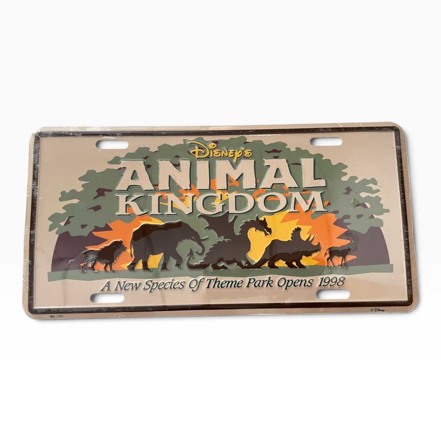 Disney\'s Animal Kingdom Grand Opening 1998 Commemorative License Plate New